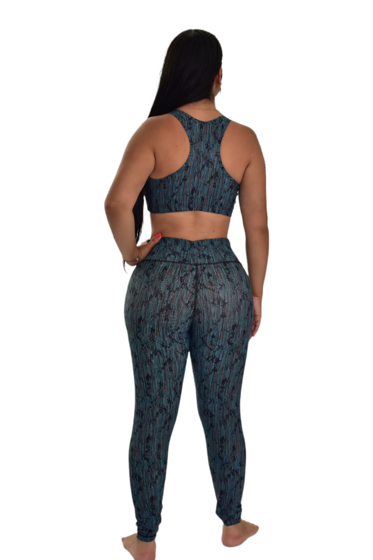LEGGINS SET 2 PIEZAS PREMIUMTEX AZUL RALLAS oversilvercolombia