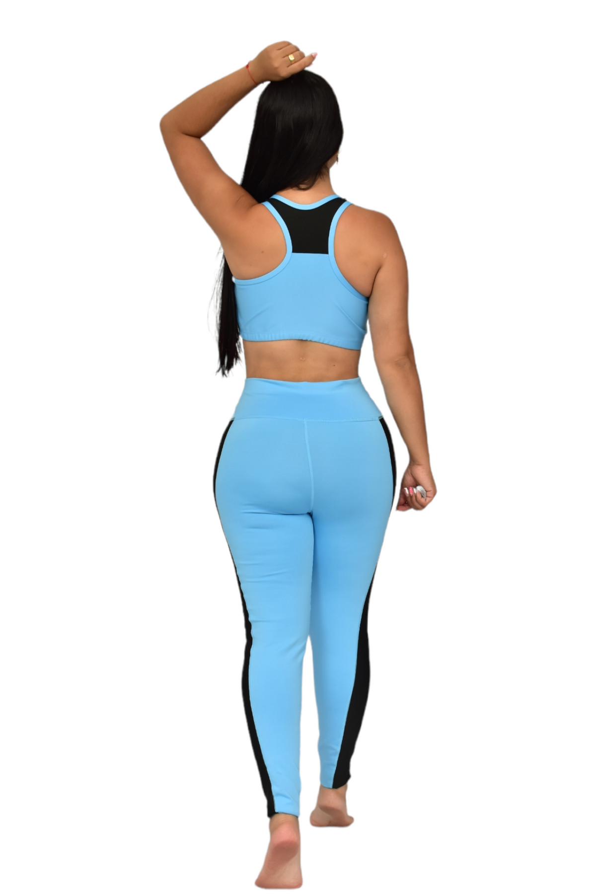 LEGGINS COMBINADO SET 2 PIEZAS SUPLEX AZUL CIELO oversilvercolombia