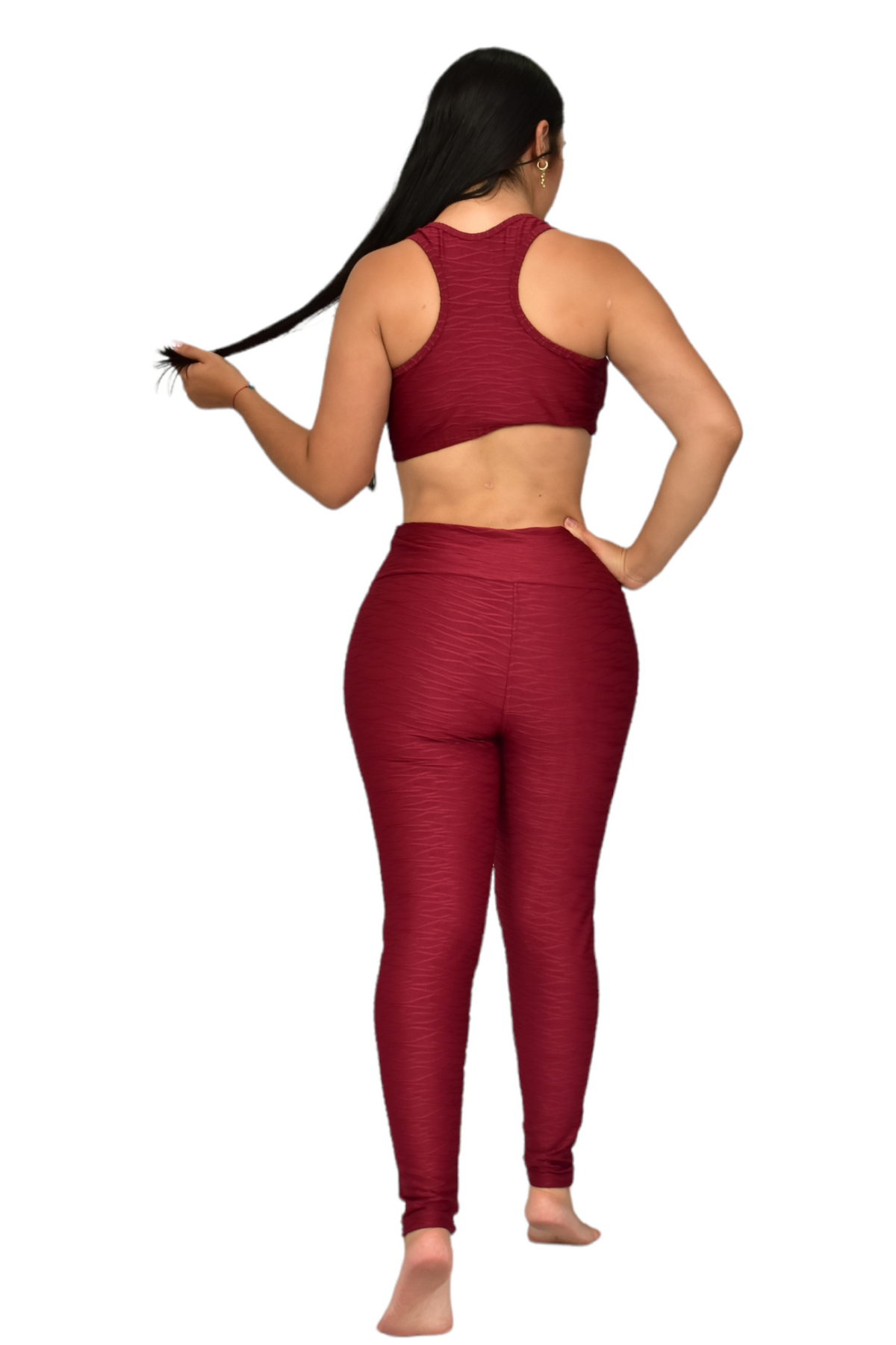 LEGGINS SET 2 PIEZAS TEXTURIZADO VINOTINTO oversilvercolombia