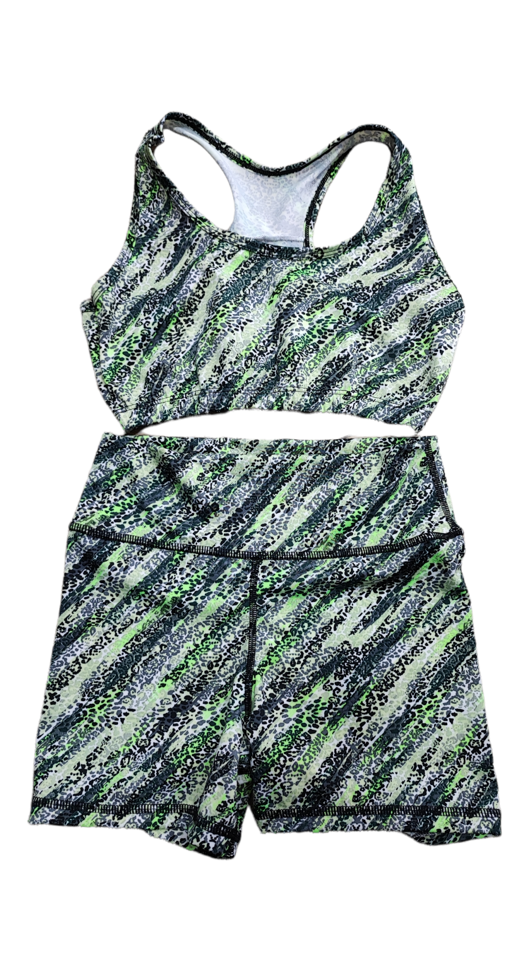 SHORT SET 2 PIEZAS SPORTGYM VERDE PUNTO DIAGONAL oversilvercolombia