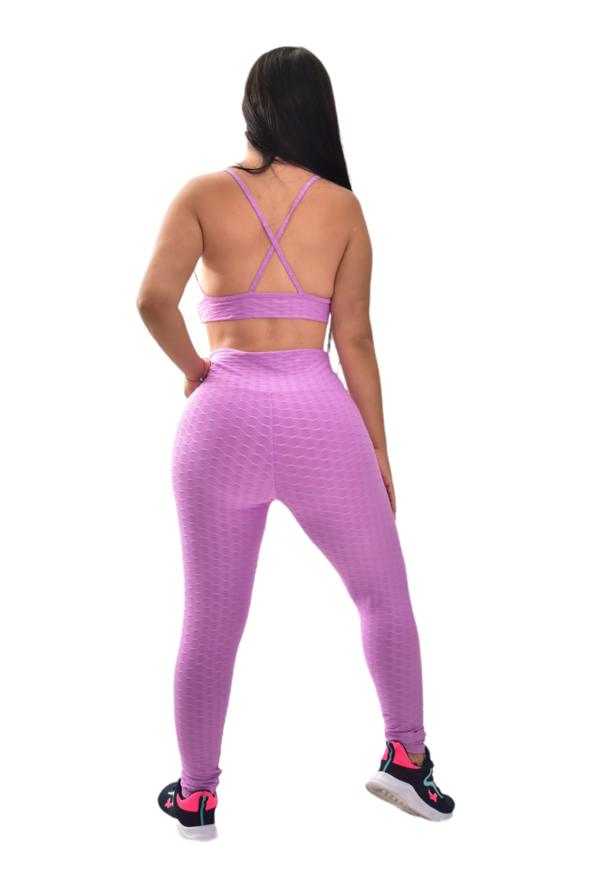 LEGGINS SET 2 PIEZAS TEXTURIZADO MORADO oversilvercolombia