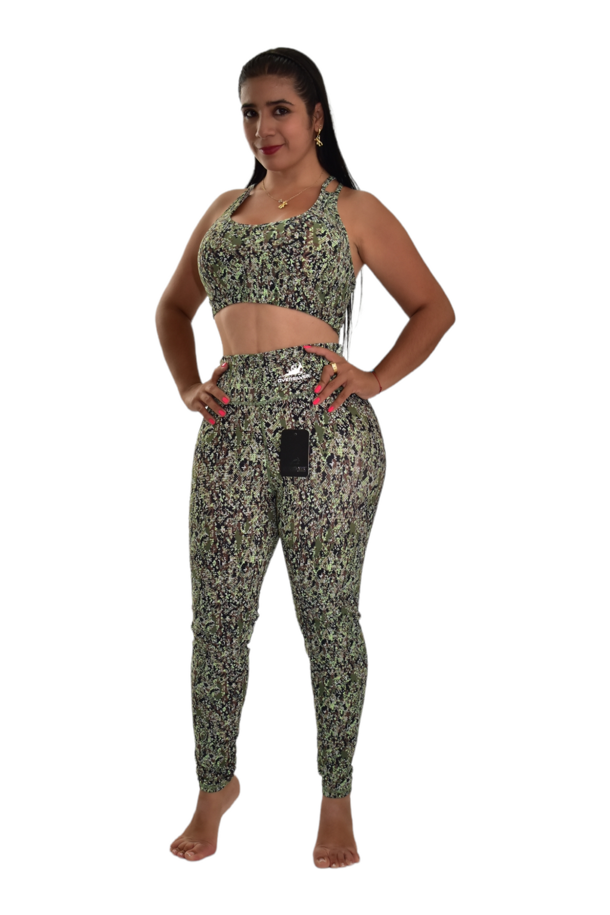 LEGGINS SET 2 PIEZAS PREMIUMTEX MILITAR PUNTOS oversilvercolombia