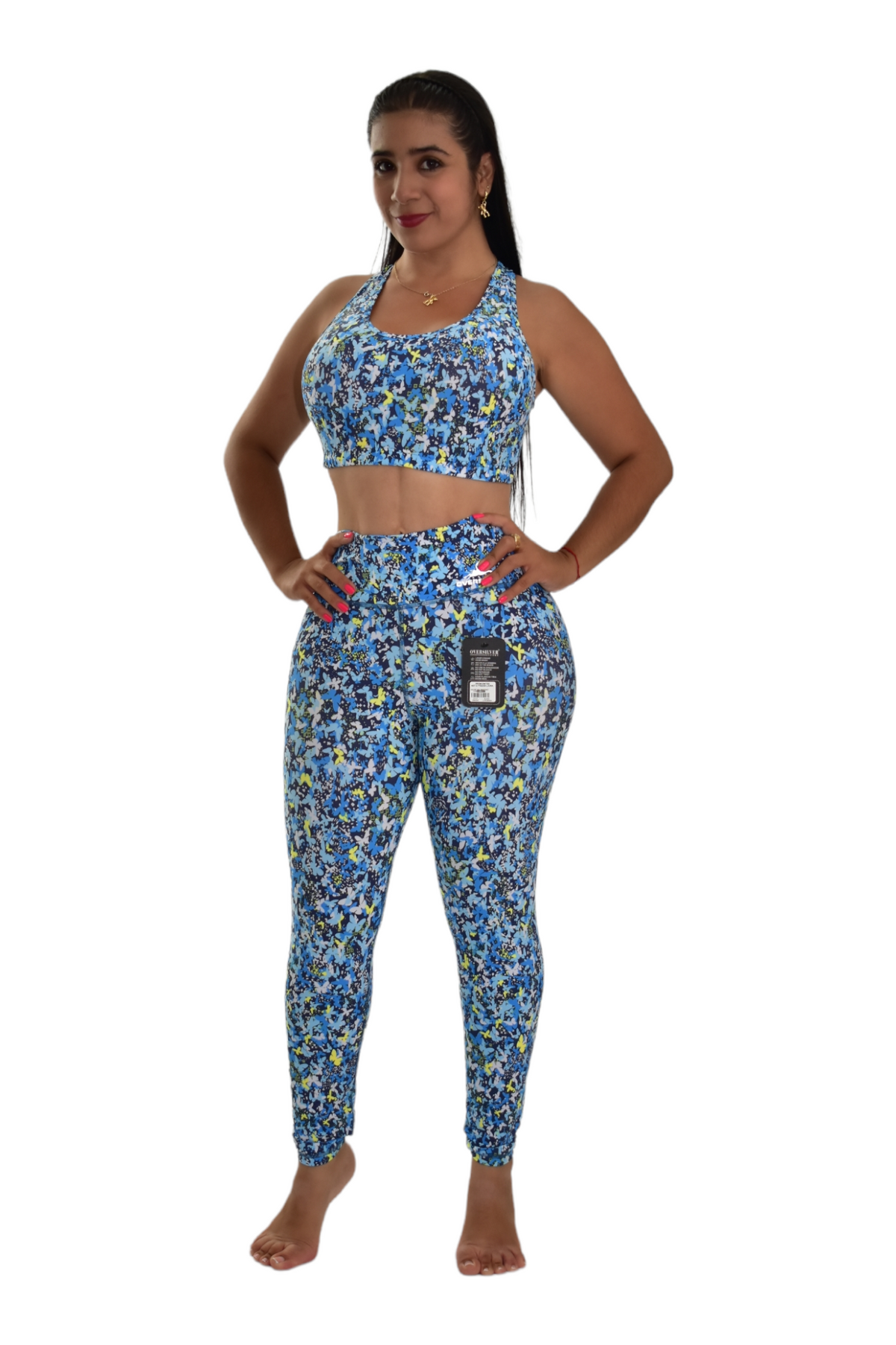 LEGGINS SET 2 PIEZAS PREMIUMTEX AZUL MARIPOSAS oversilvercolombia