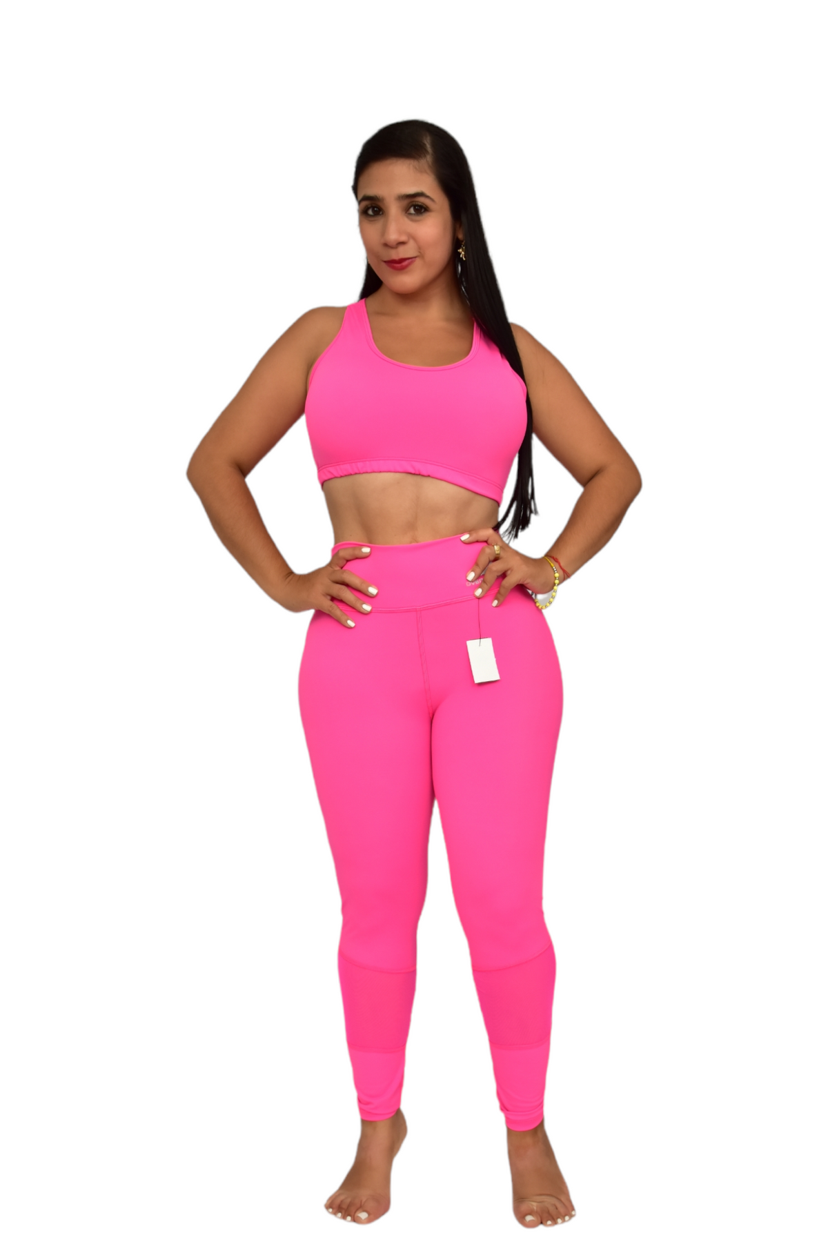LEGGINS COMBINADA SET 2 PIEZAS PREMIUMTEX ROSADO CINTA ABAJO oversilvercolombia
