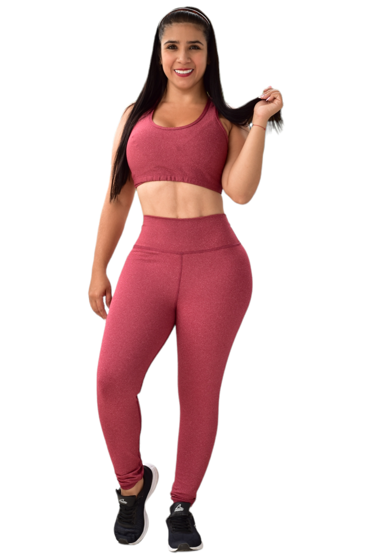 LEGGINS  SET 2 PIEZAS SUPLEX VINOTINTO JASPE