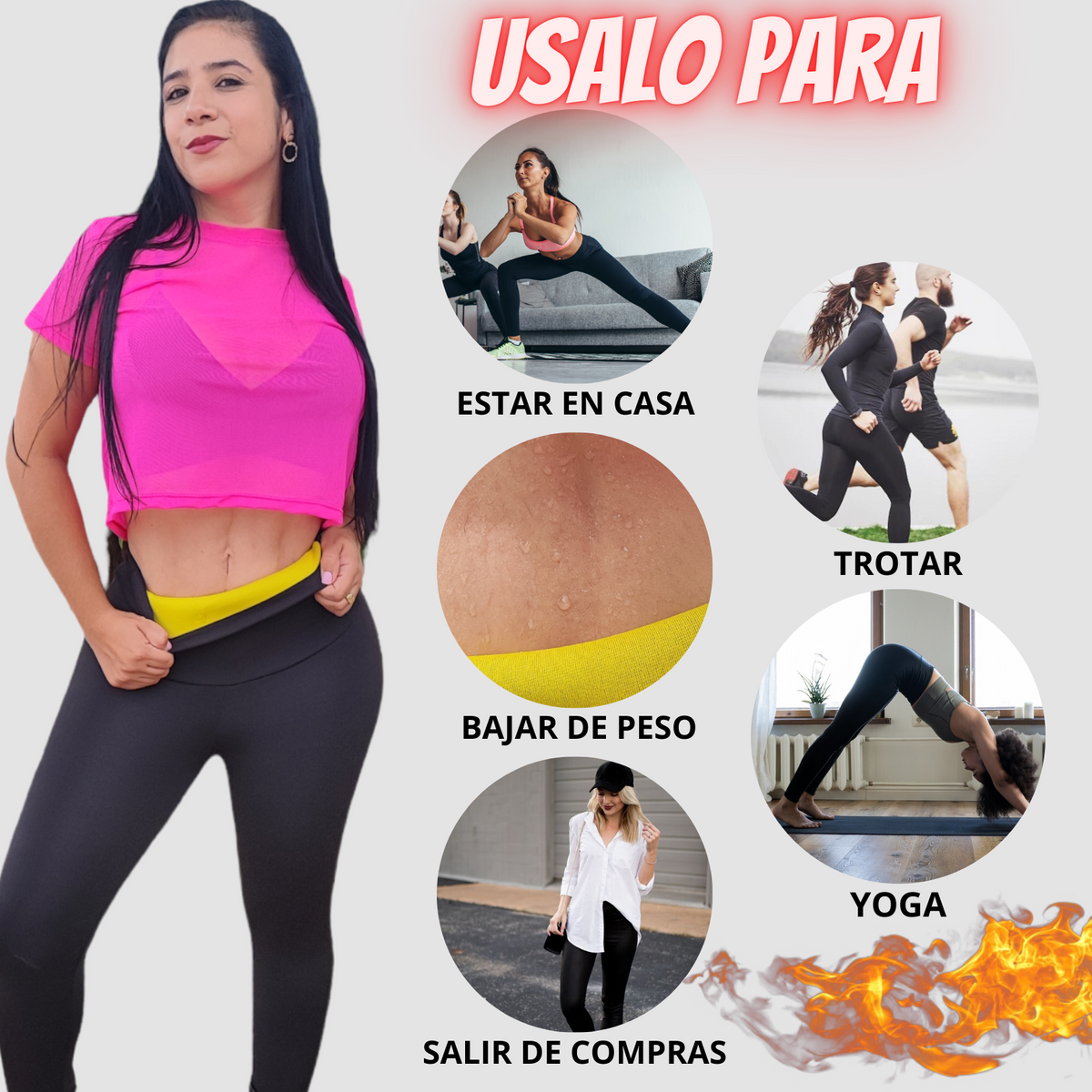 LEGGINS CON FAJA EN NEOPRENO TELA SUPLEX