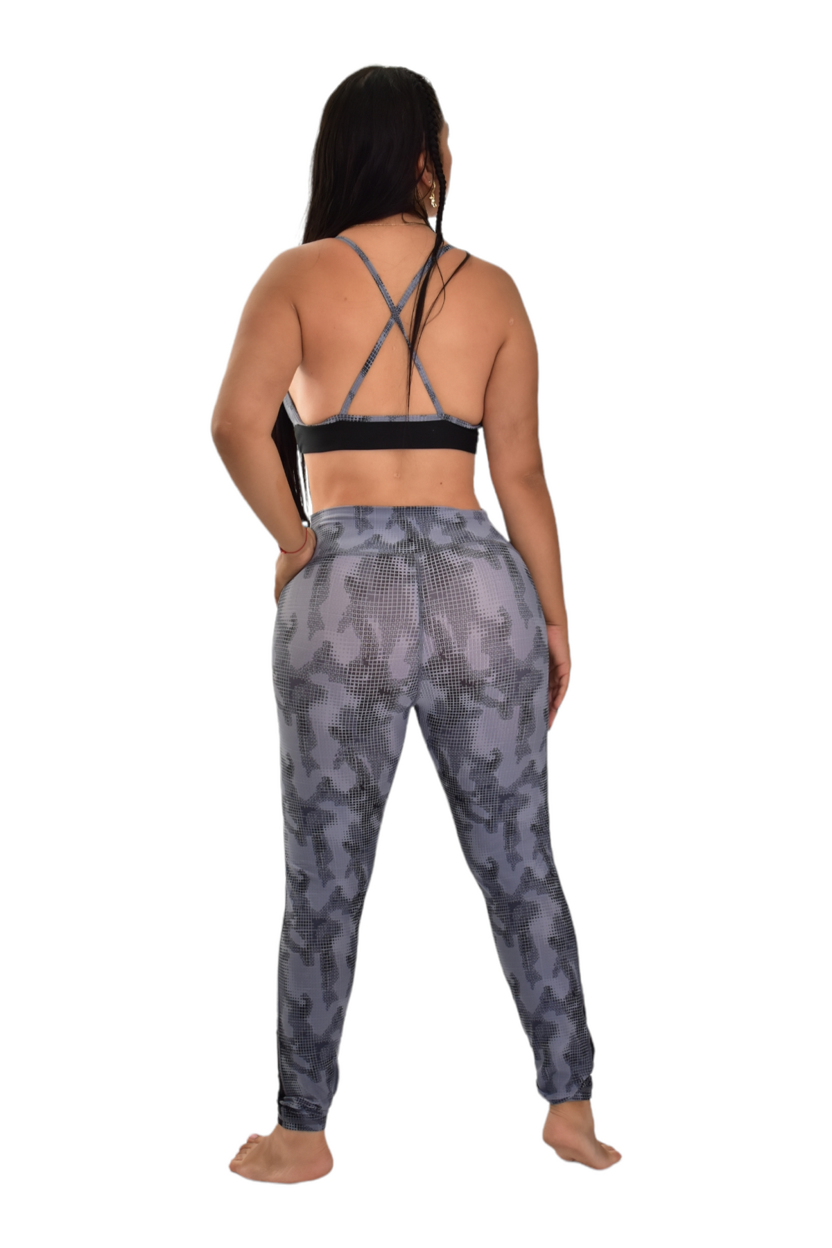 LEGGINS COMBINADA SET 2 PIEZAS PREMIUMTEX GRIS NEGRO oversilvercolombia