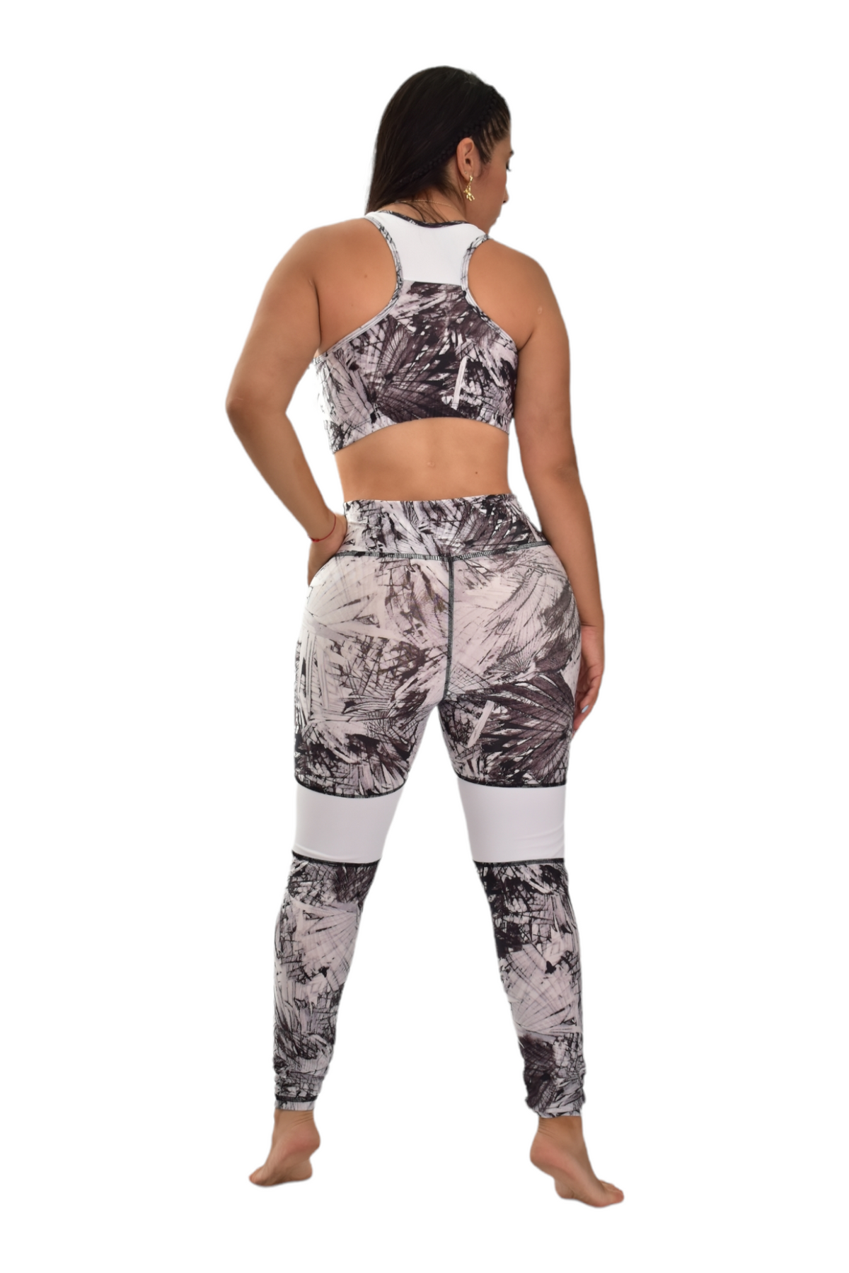 LEGGINS COMBINADO SET 2 PIEZAS PREMIUMTEX GRIS METALIZADO oversilvercolombia