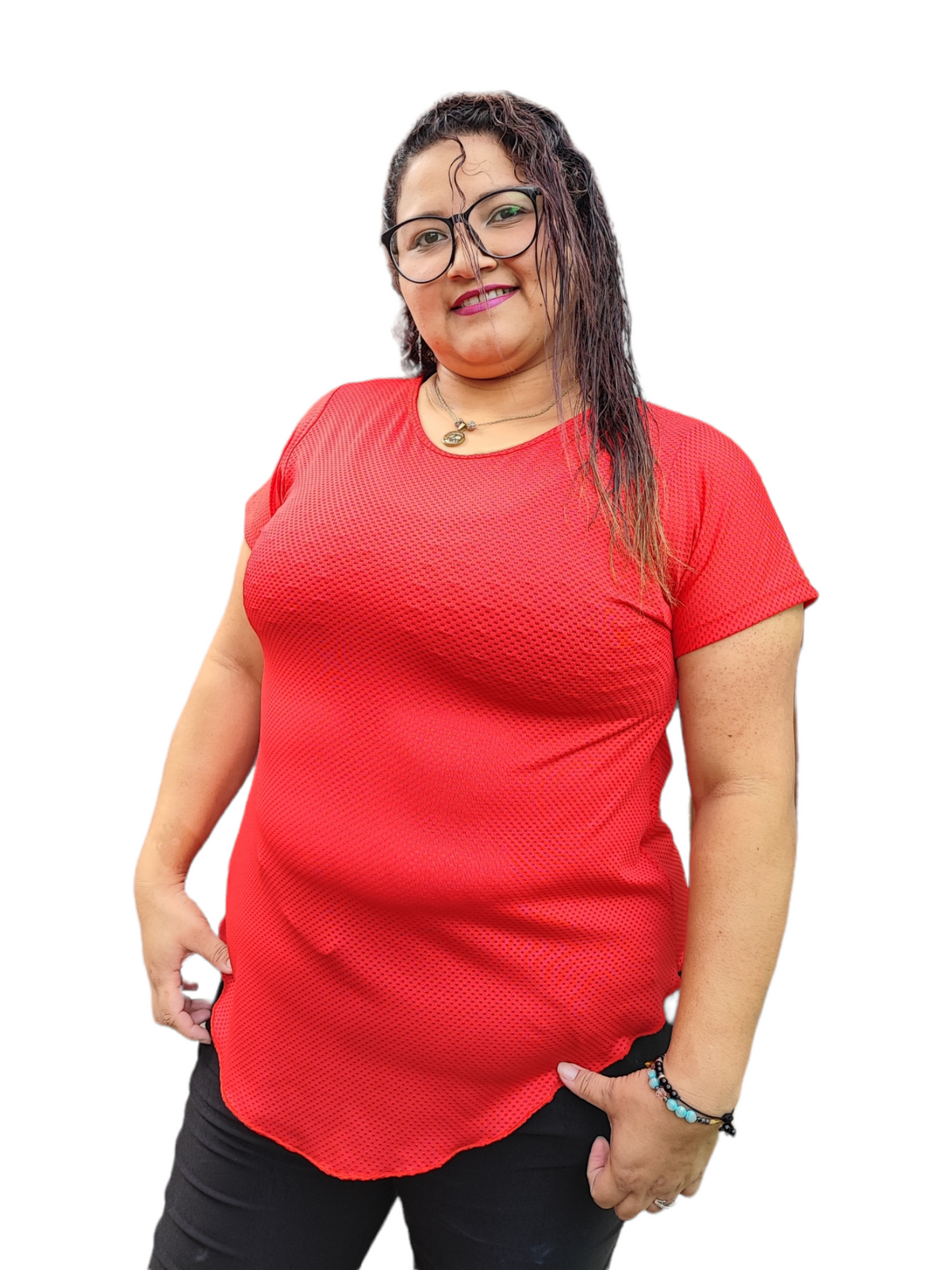 CAMISETA MANGA CORTA MALLA TALLA PLUS OVERSILVER®