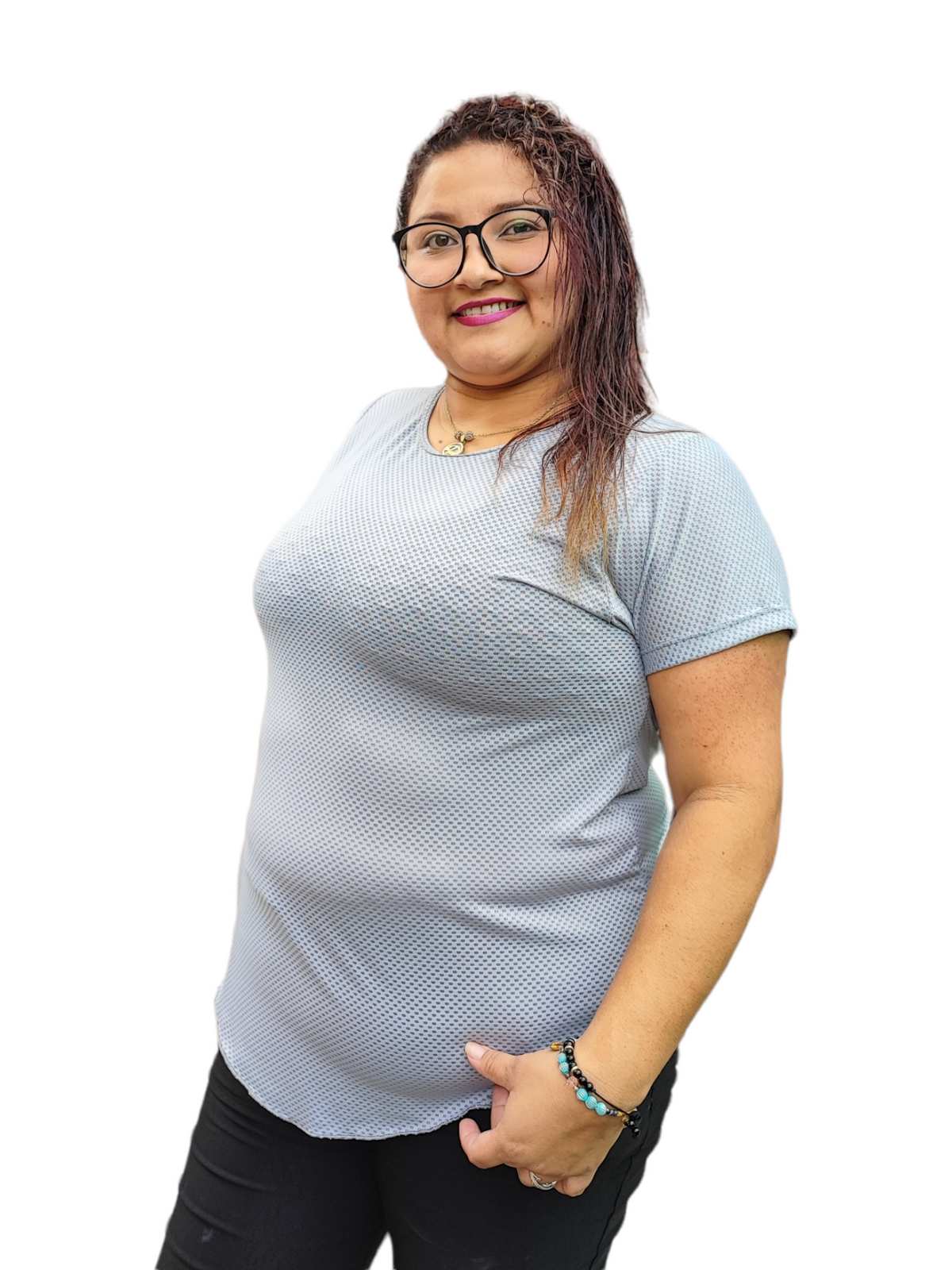 CAMISETA MANGA CORTA MALLA TALLA PLUS OVERSILVER®