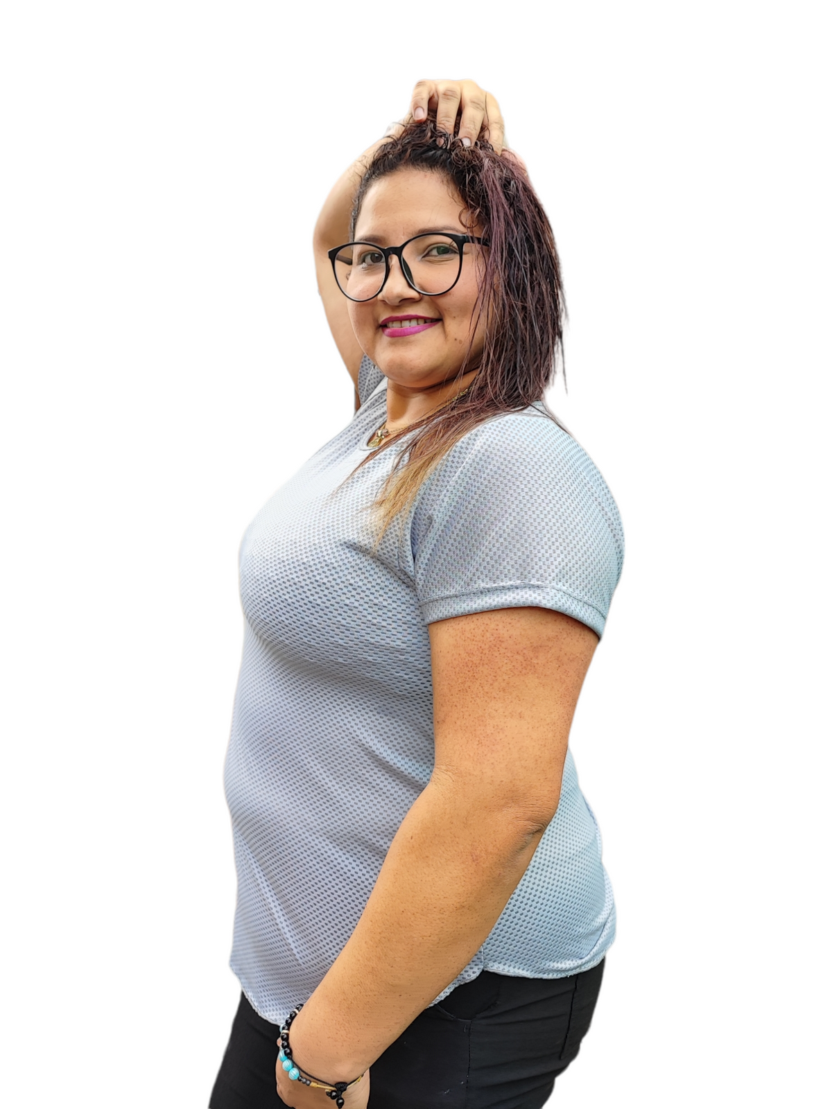 CAMISETA MANGA CORTA MALLA TALLA PLUS OVERSILVER®