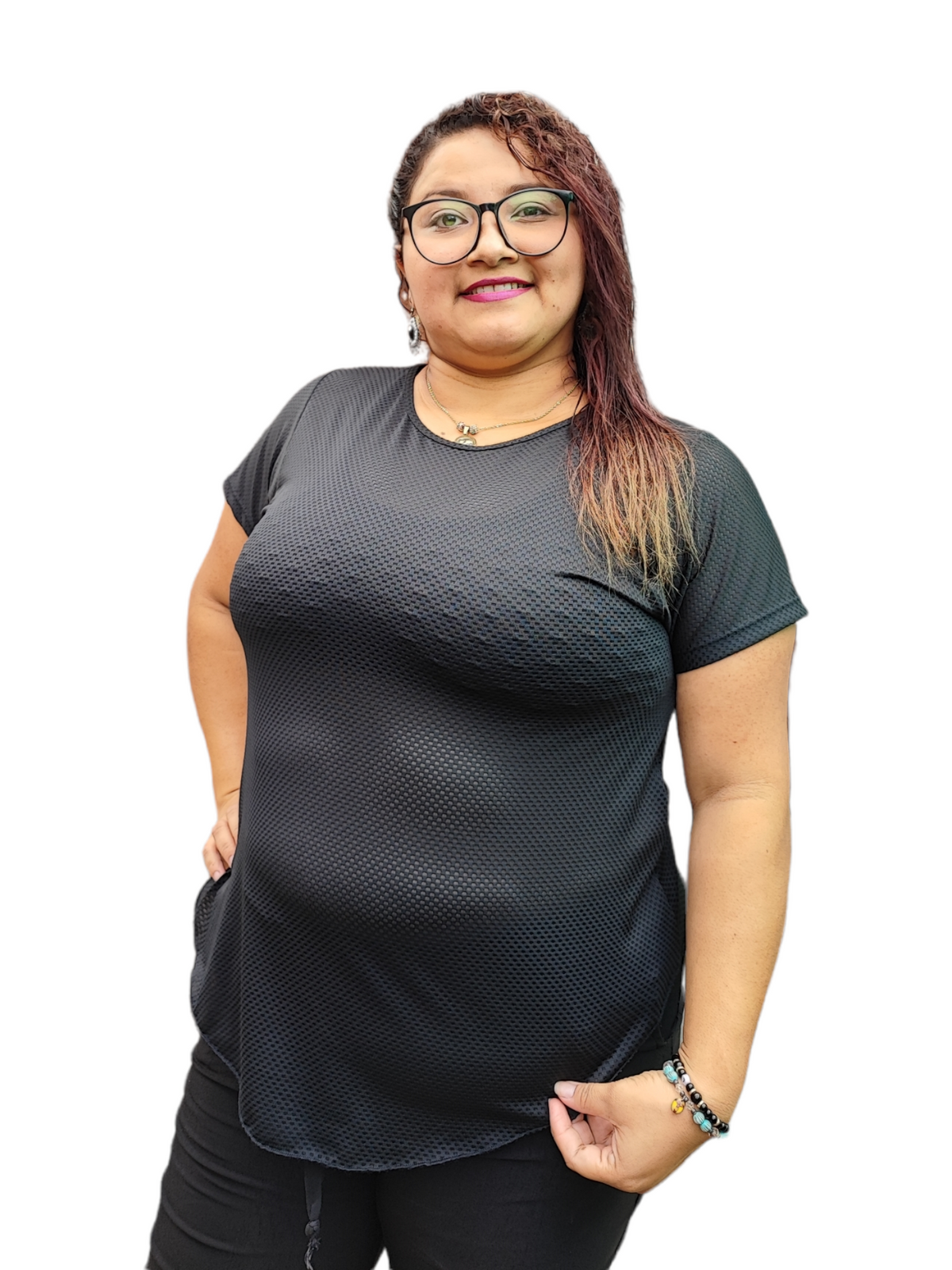 CAMISETA MANGA CORTA MALLA TALLA PLUS OVERSILVER®