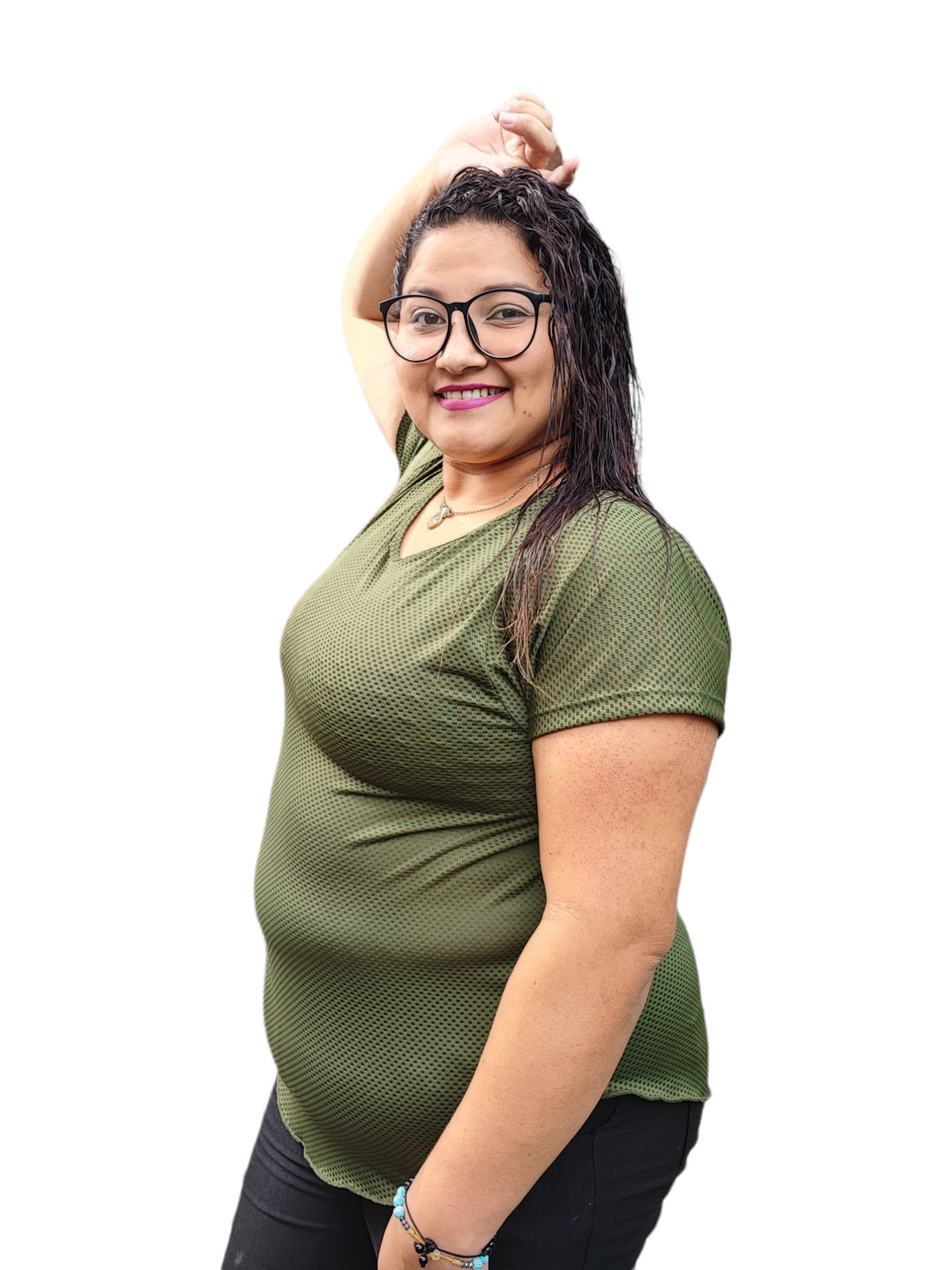 CAMISETA MANGA CORTA MALLA TALLA PLUS OVERSILVER®