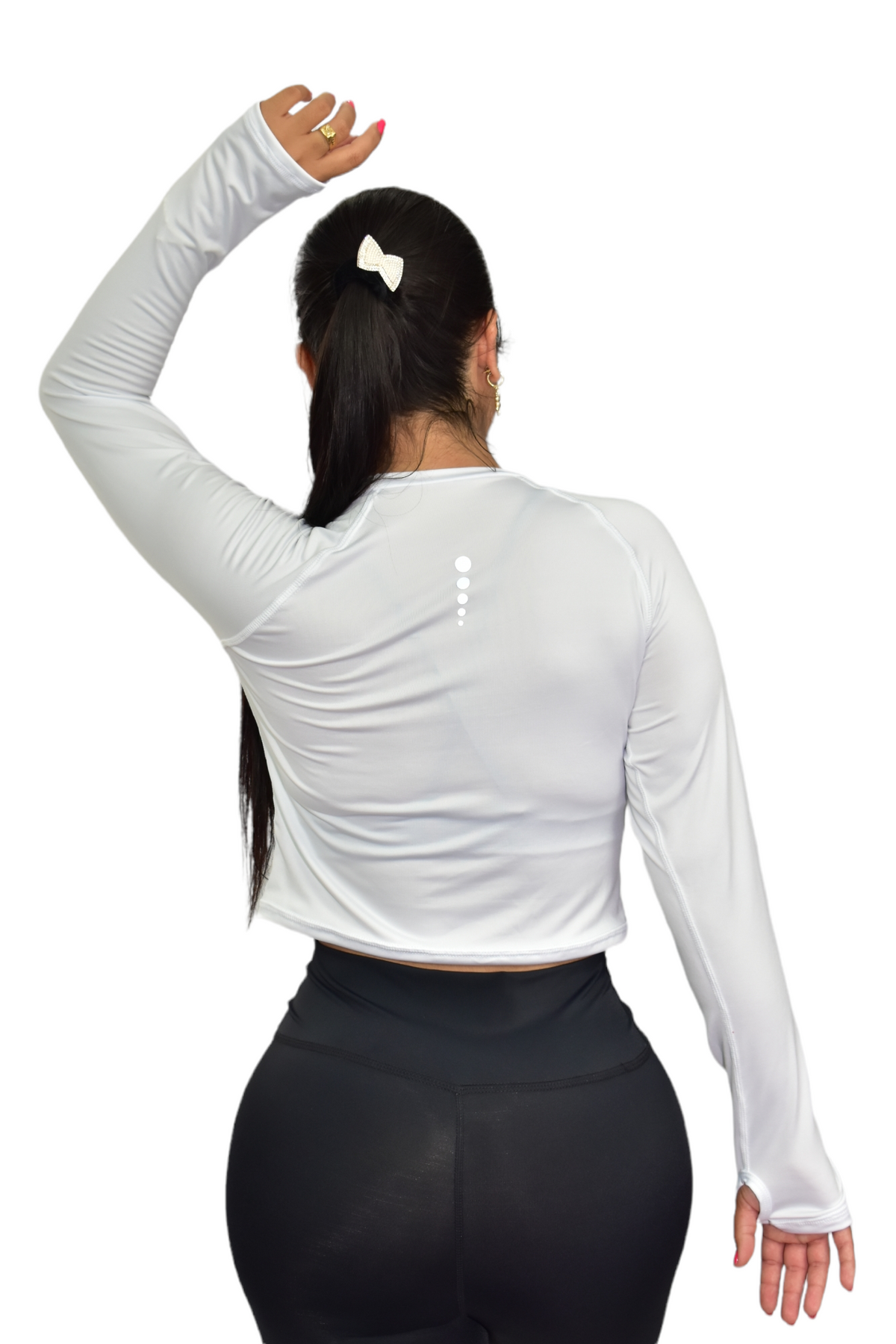 CAMISETA MANGA RANGLA LICRADA BLANCO OVERSILVER®