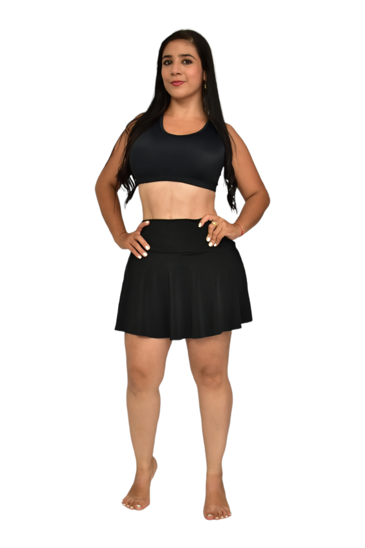 FALDA SHORT SET 2 PIEZAS NEWGYM NEGRO oversilvercolombia