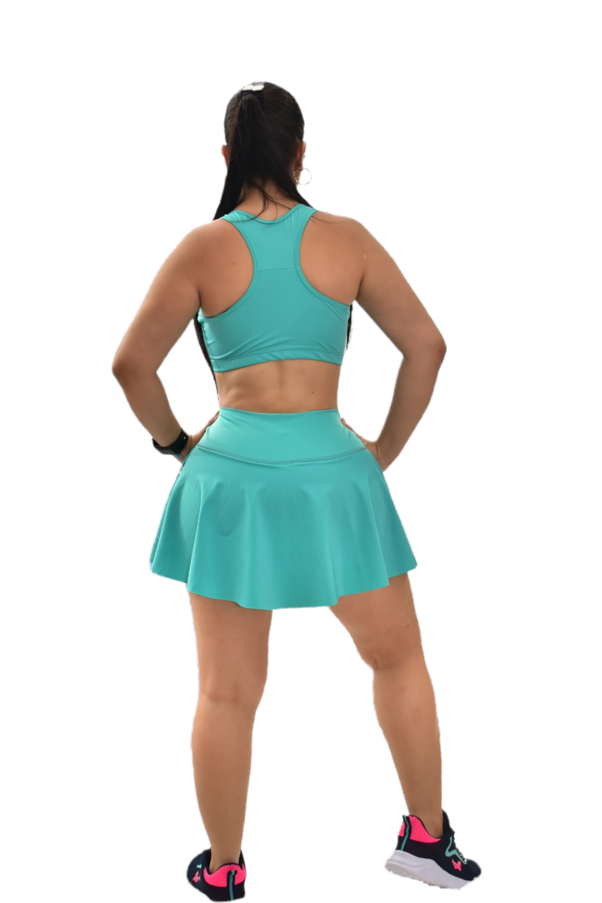 FALDA SHORT SET 2 PIEZAS NEWGYM VERDE MENTA oversilvercolombia