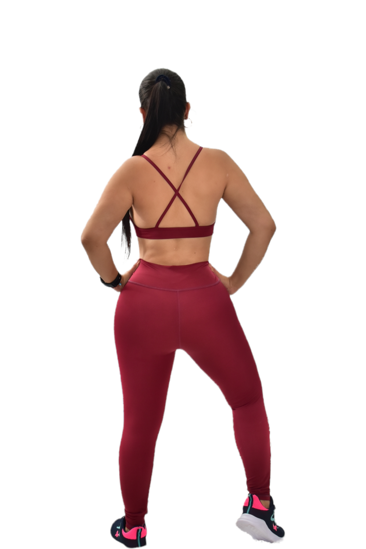 LICRA SET 2 PIEZAS NEWGYM VINOTINTO oversilvercolombia