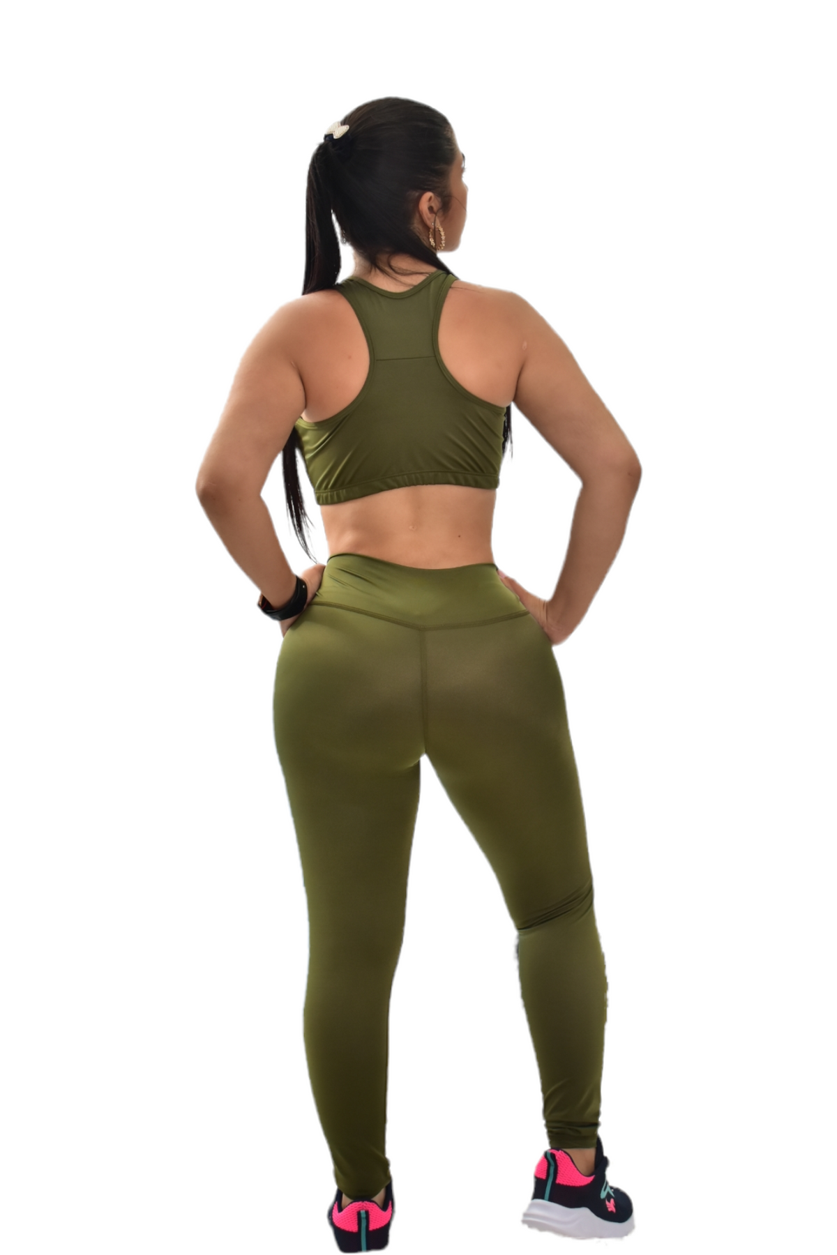 LICRA SET 2 PIEZAS NEWGYM VERDE MILITAR oversilvercolombia