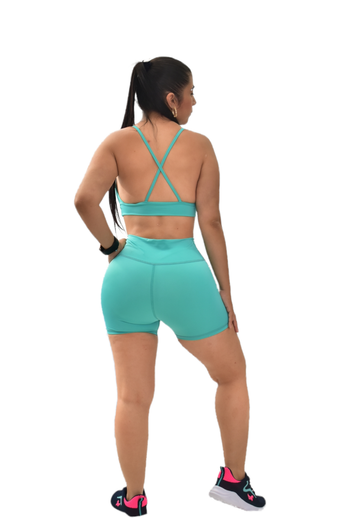 SHORT SET 2 PIEZAS NEWGYM VERDE MENTA oversilvercolombia