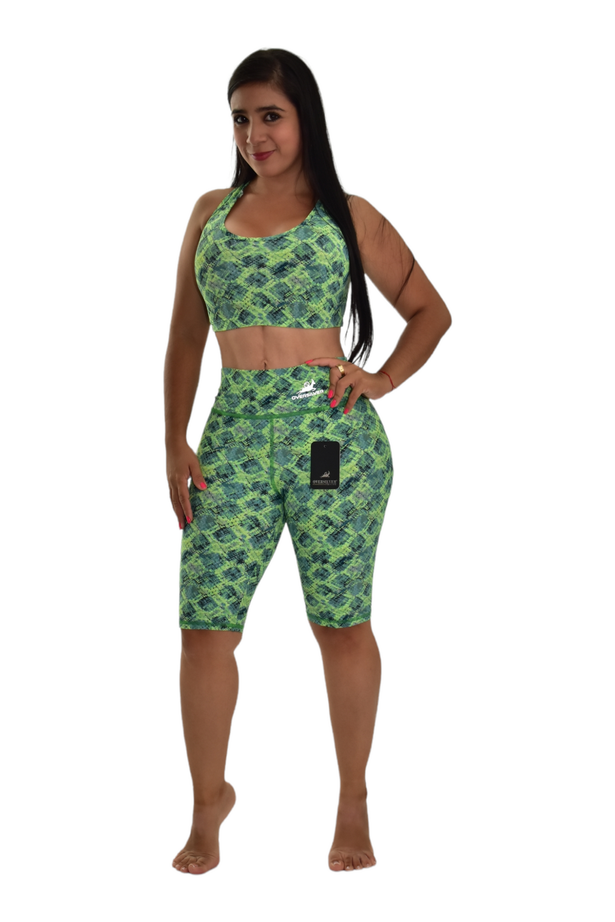 BIKER SET 2 PIEZAS PREMIUMTEX VERDE ROMBO oversilvercolombia