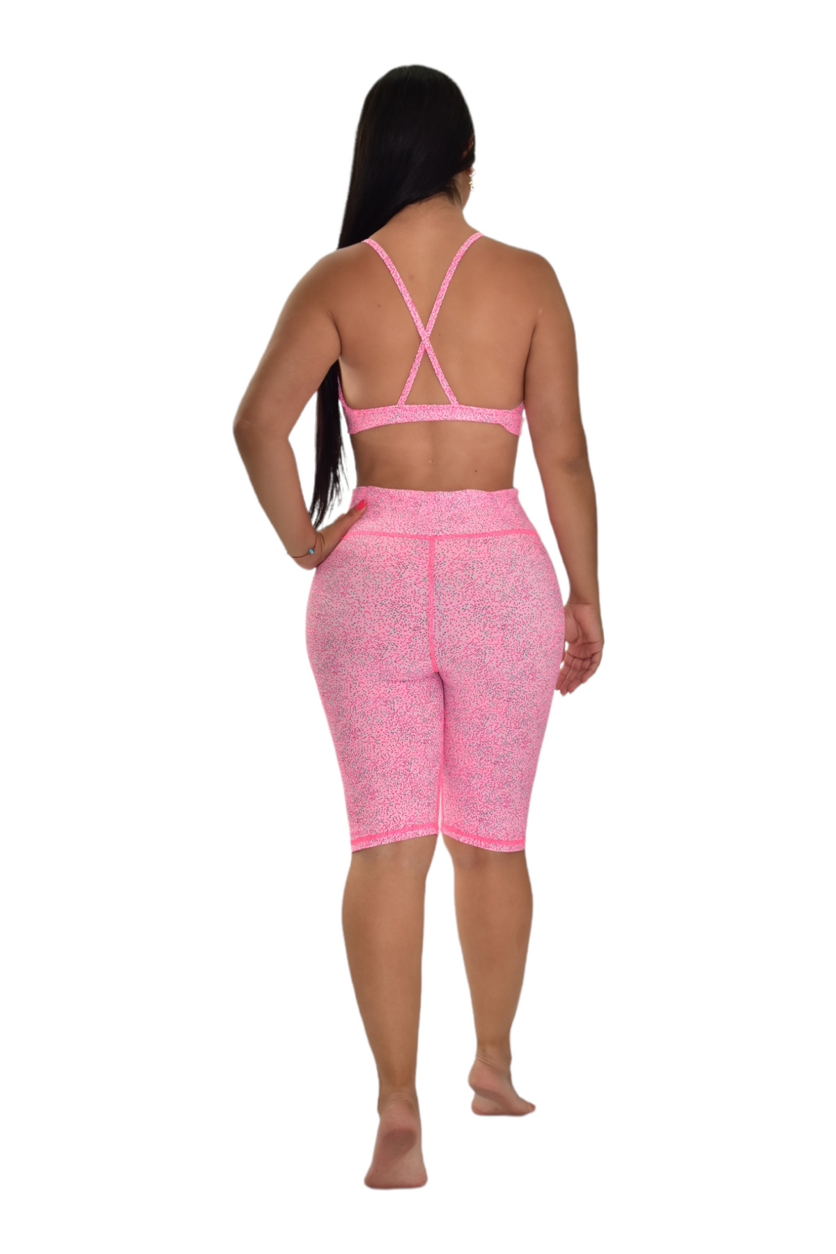 BIKER SET 2 PIEZAS PREMIUMTEX ROSADO PUNTOS oversilvercolombia