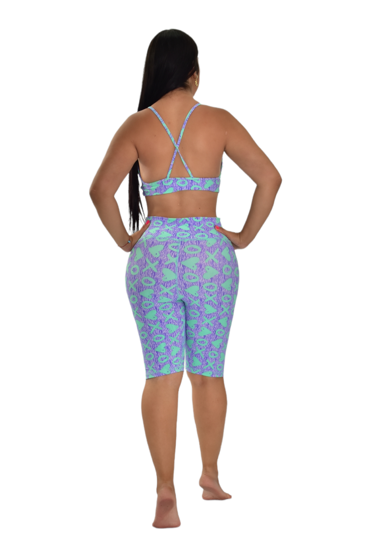 BIKER SET 2 PIEZAS PREMIUMTEX MORADO CORAZONES oversilvercolombia