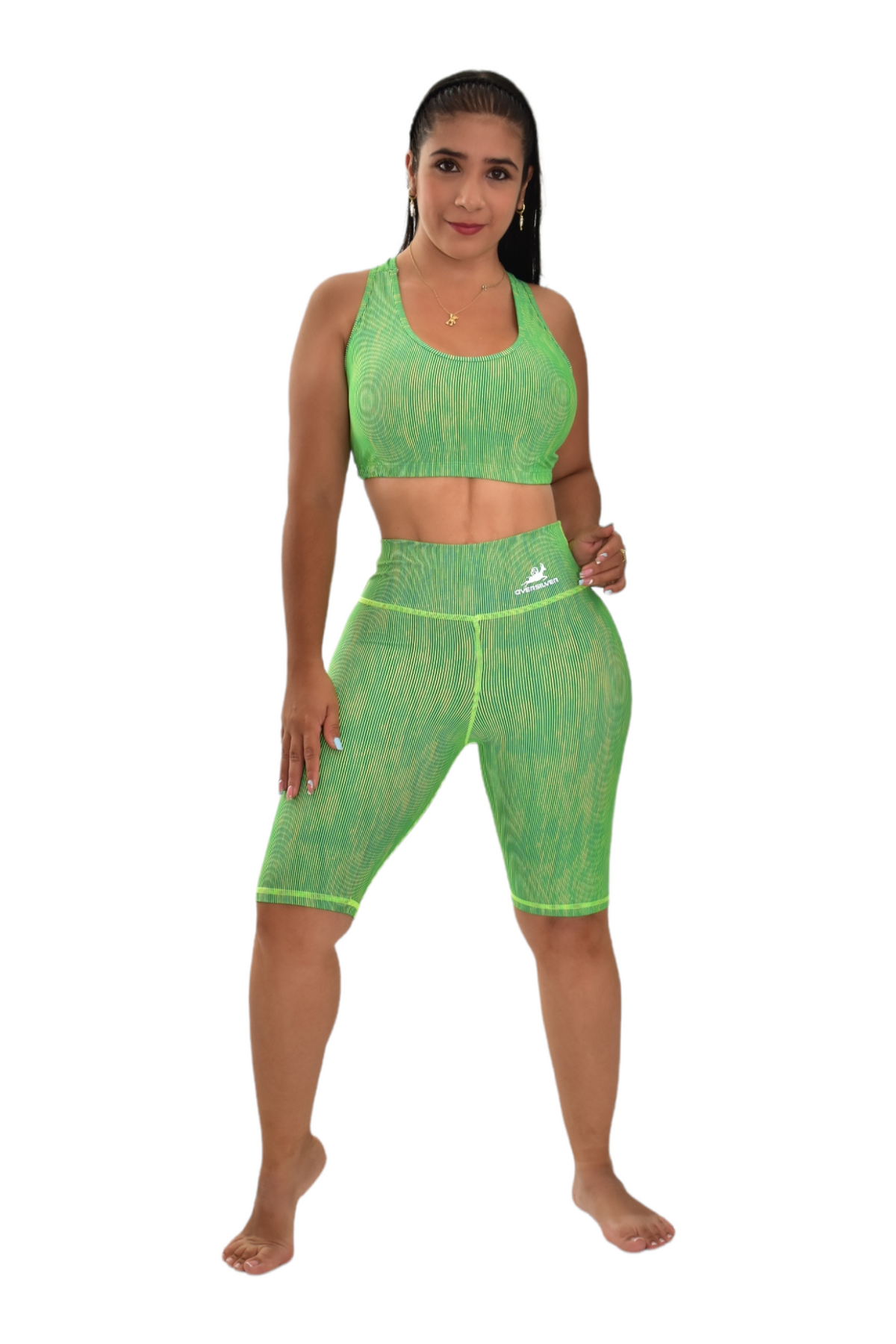 BIKER SET 2 PIEZAS PREMIUMTEX VERDE LIMON RALLAS oversilvercolombia