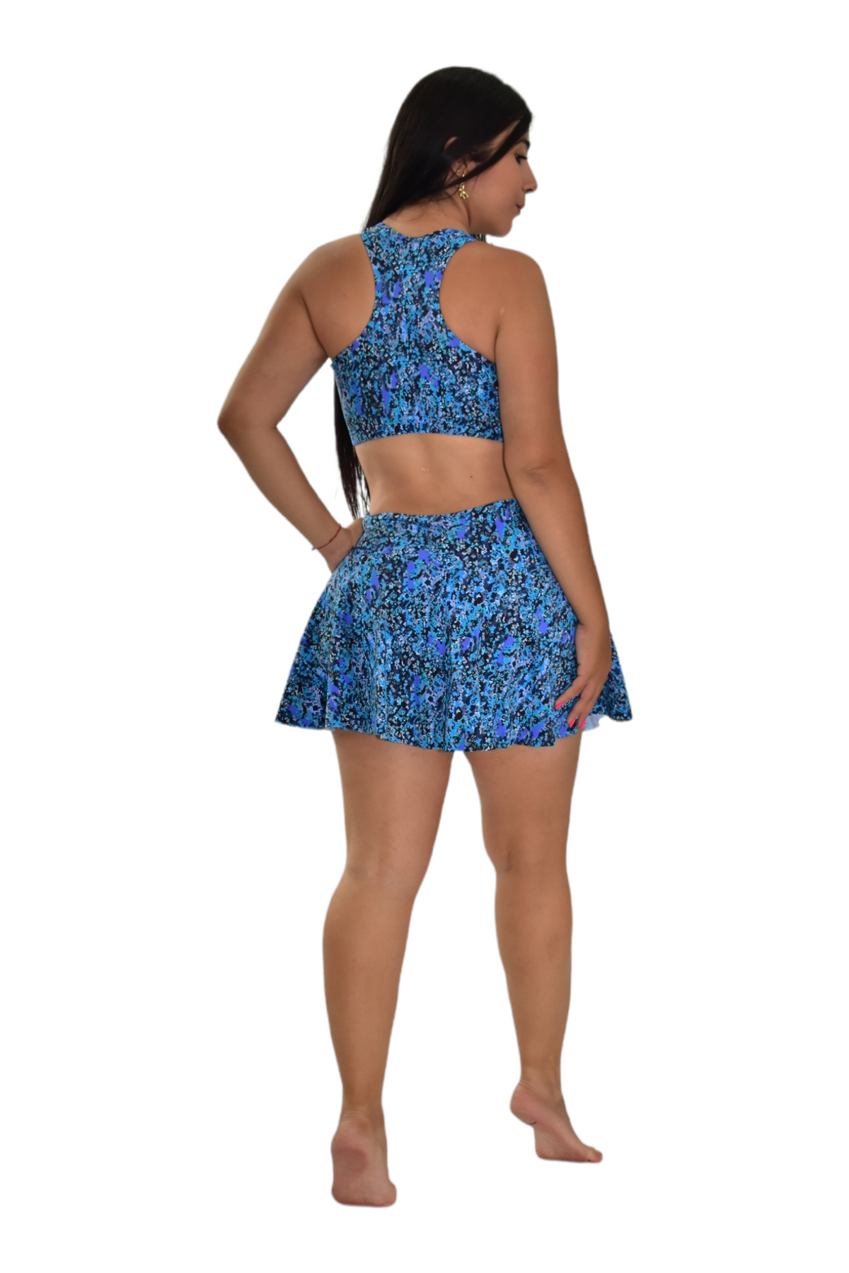 FALDA SHORT SET 2 PIEZAS PREMIUMTEX PIXEL AZUL oversilvercolombia