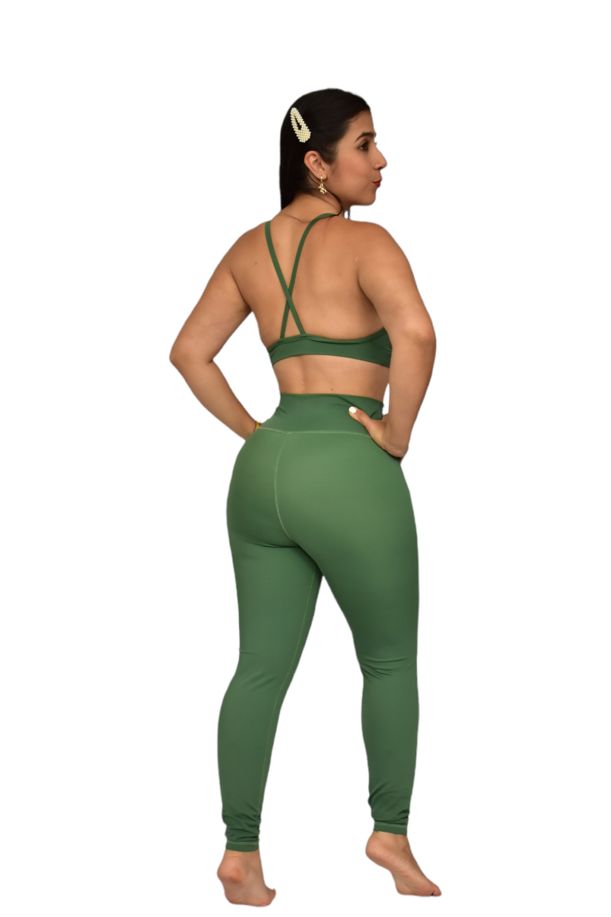 LEGGINS  SET 2 PIEZAS PREMIUMTEX VERDE MILITAR oversilvercolombia