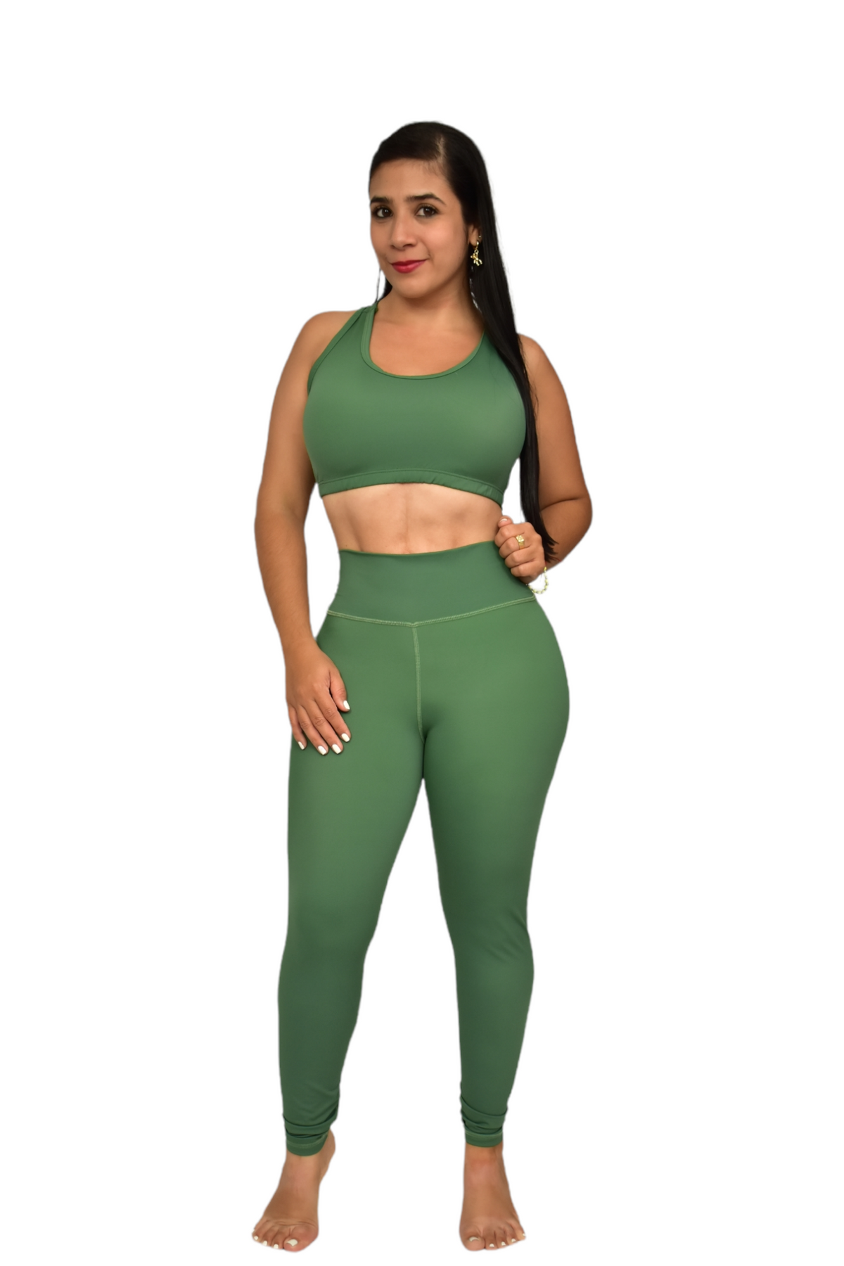 LEGGINS  SET 2 PIEZAS PREMIUMTEX VERDE MILITAR oversilvercolombia