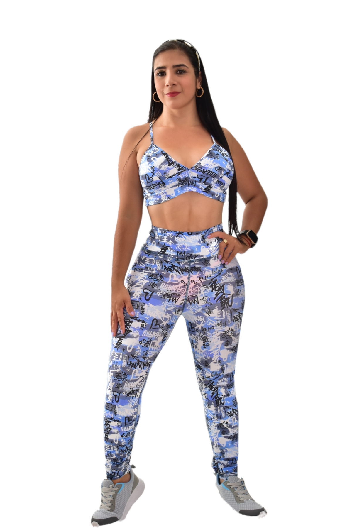 LICRA SET 2 PIEZAS PREMIUMTEX AZUL LETRAS oversilvercolombia