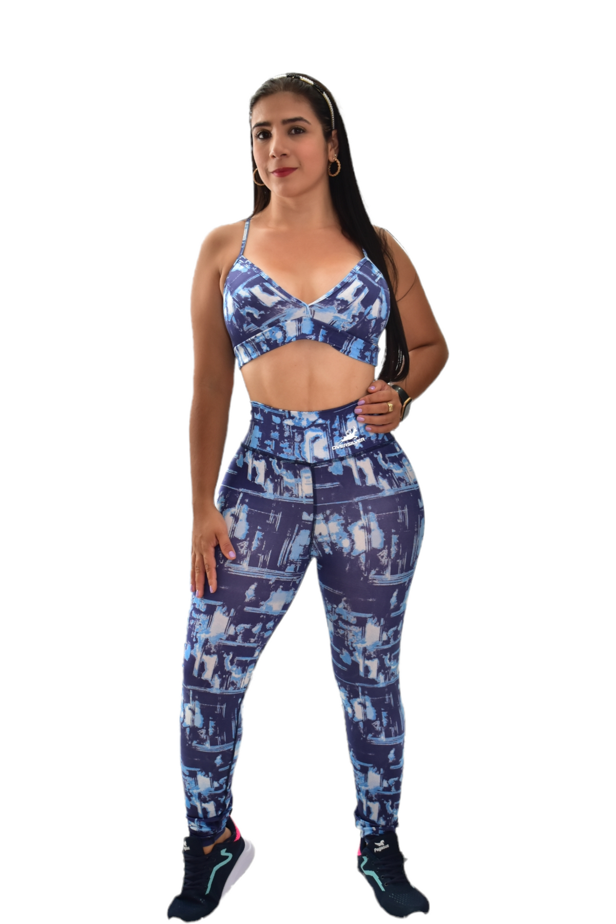LICRA SET 2 PIEZAS PREMIUMTEX AZUL MANCHAS oversilvercolombia