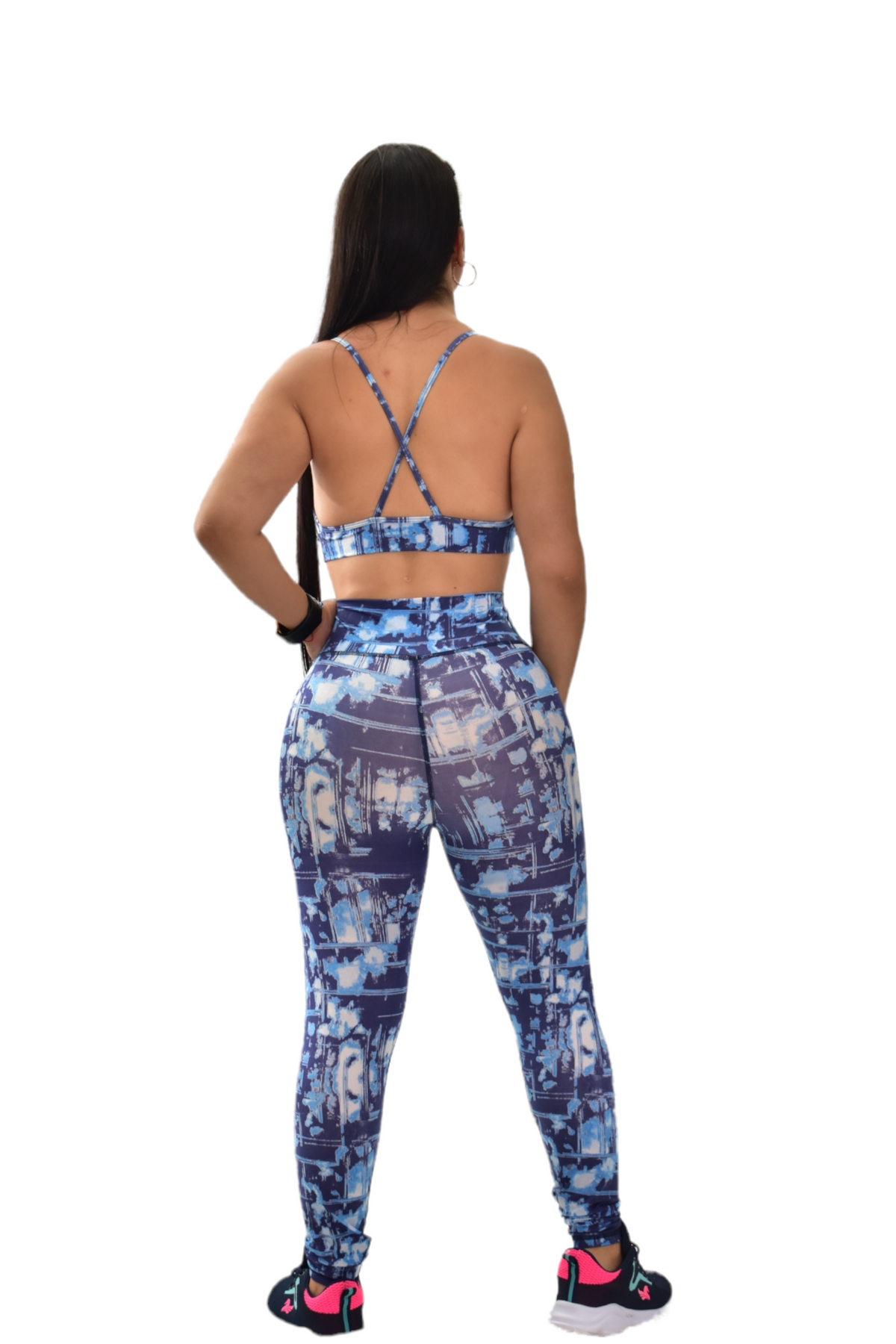 LICRA SET 2 PIEZAS PREMIUMTEX AZUL MANCHAS oversilvercolombia