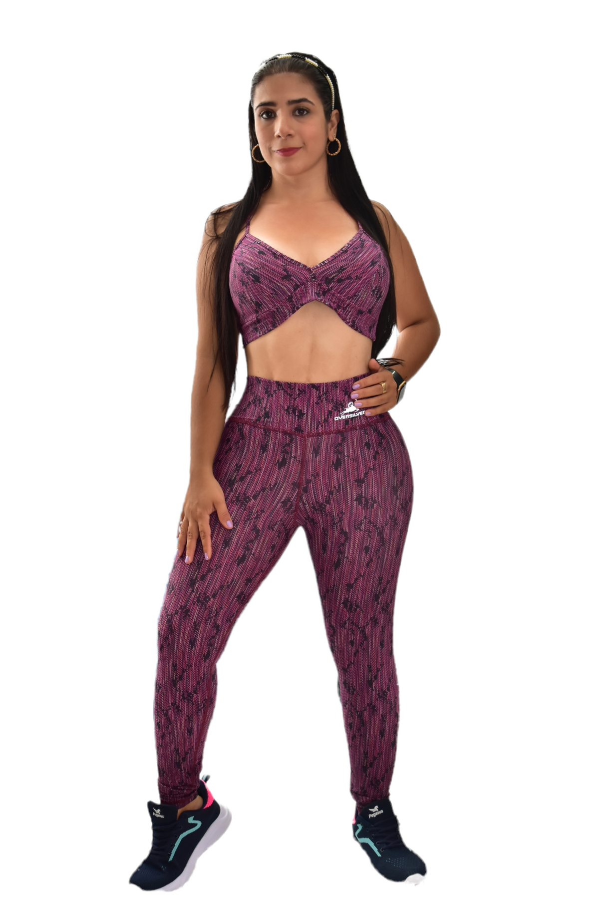 LEGGINS SET 2 PIEZAS PREMIUMTEX VINOTINTO RALLA oversilvercolombia