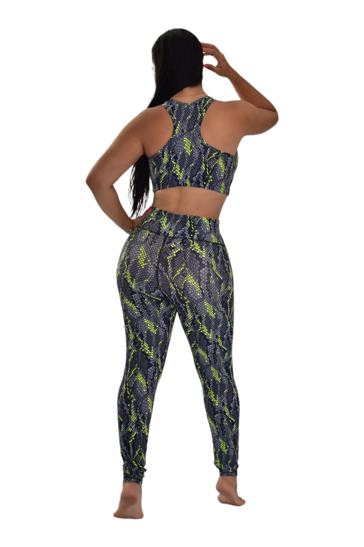 LEGGINS SET 2 PIEZAS PREMIUMTEX GRIS PUNTO NEON oversilvercolombia