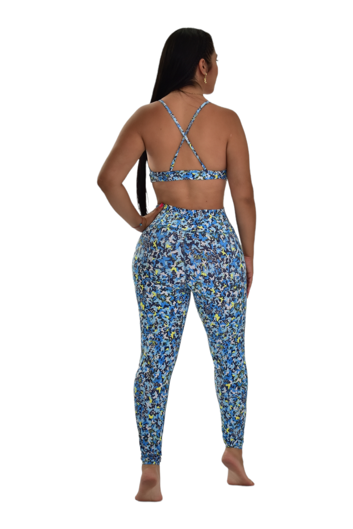LEGGINS SET 2 PIEZAS PREMIUMTEX AZUL MARIPOSAS oversilvercolombia