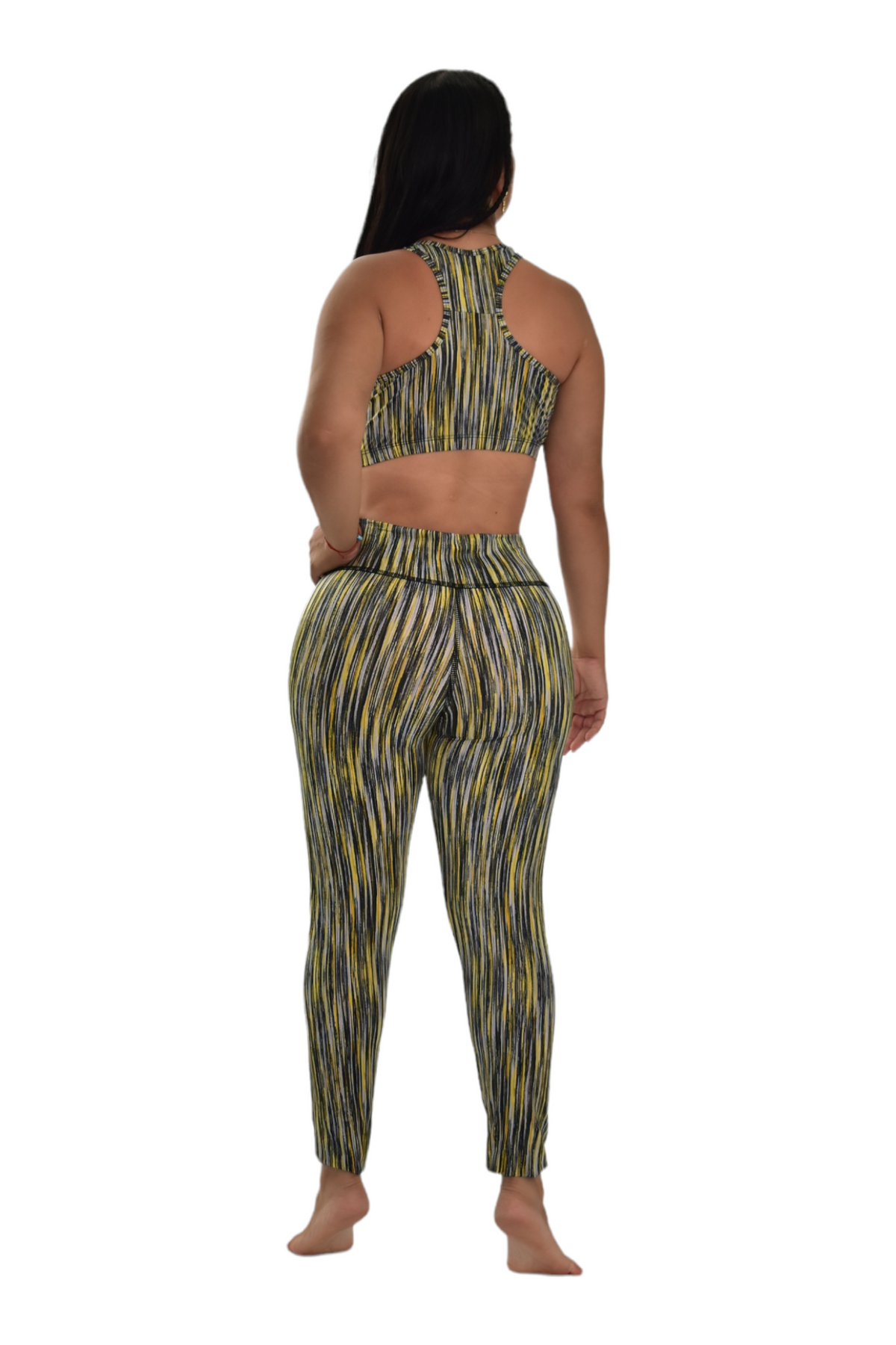 LEGGINS SET 2 PIEZAS PREMIUMTEX AMARILLO RALLA NEGRA oversilvercolombia