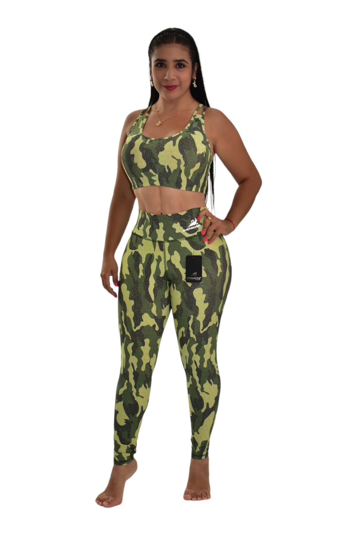LEGGINS SET 2 PIEZAS PREMIUMTEX MILITAR VERDE oversilvercolombia