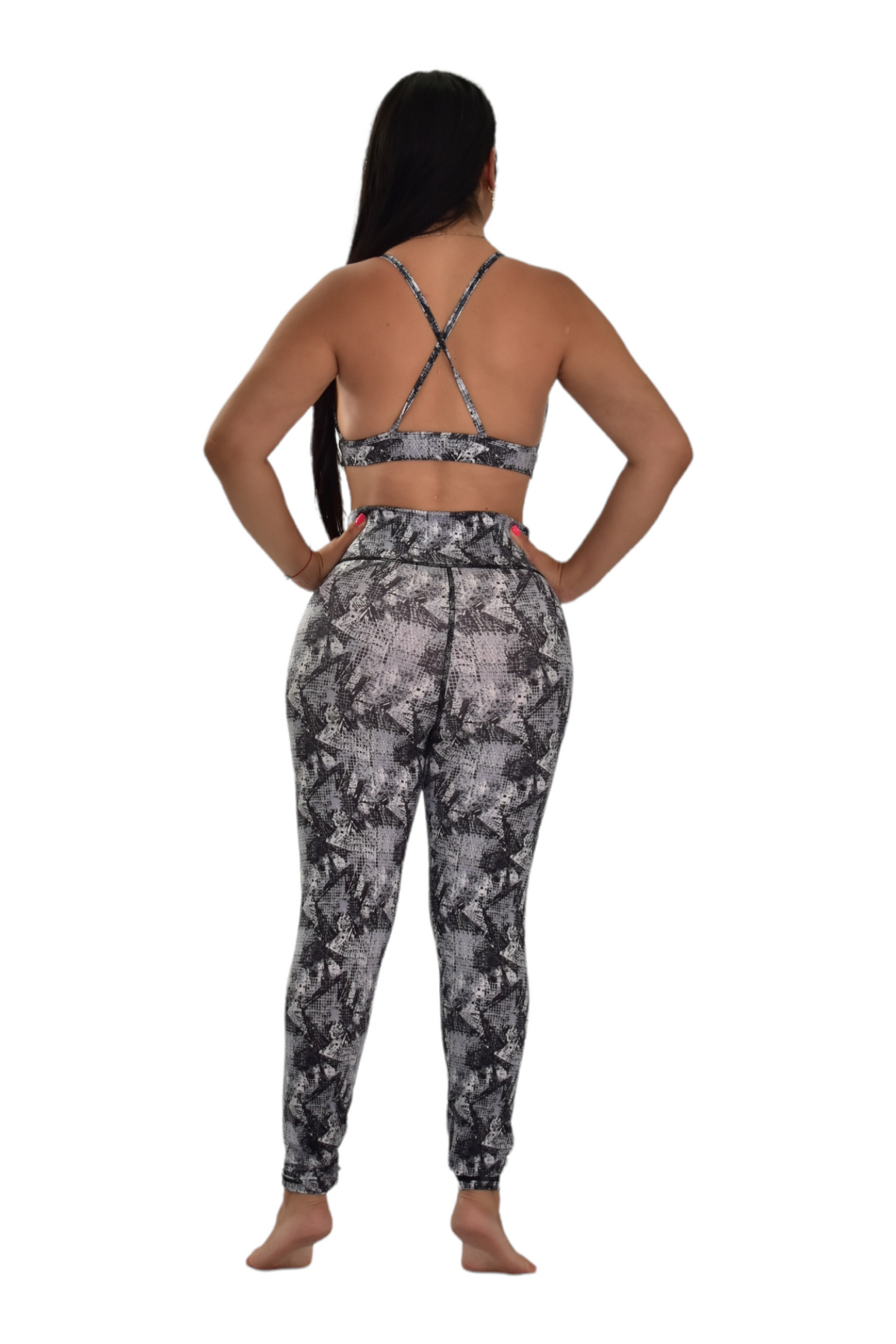 LEGGINS SET 2 PIEZAS PREMIUMTEX GRIS METALICO RALLADO oversilvercolombia
