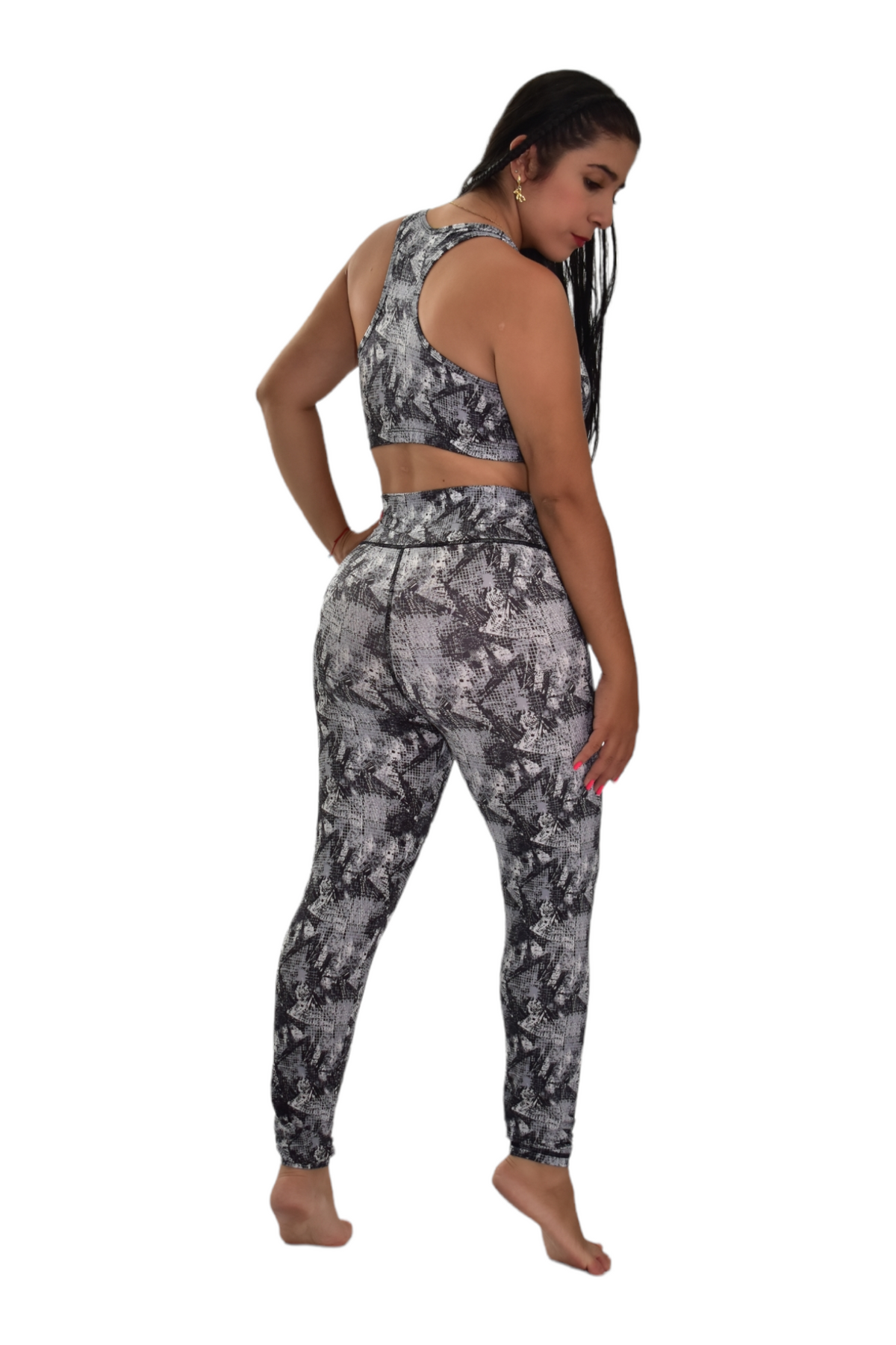 LEGGINS SET 2 PIEZAS PREMIUMTEX GRIS METALICO RALLADO oversilvercolombia