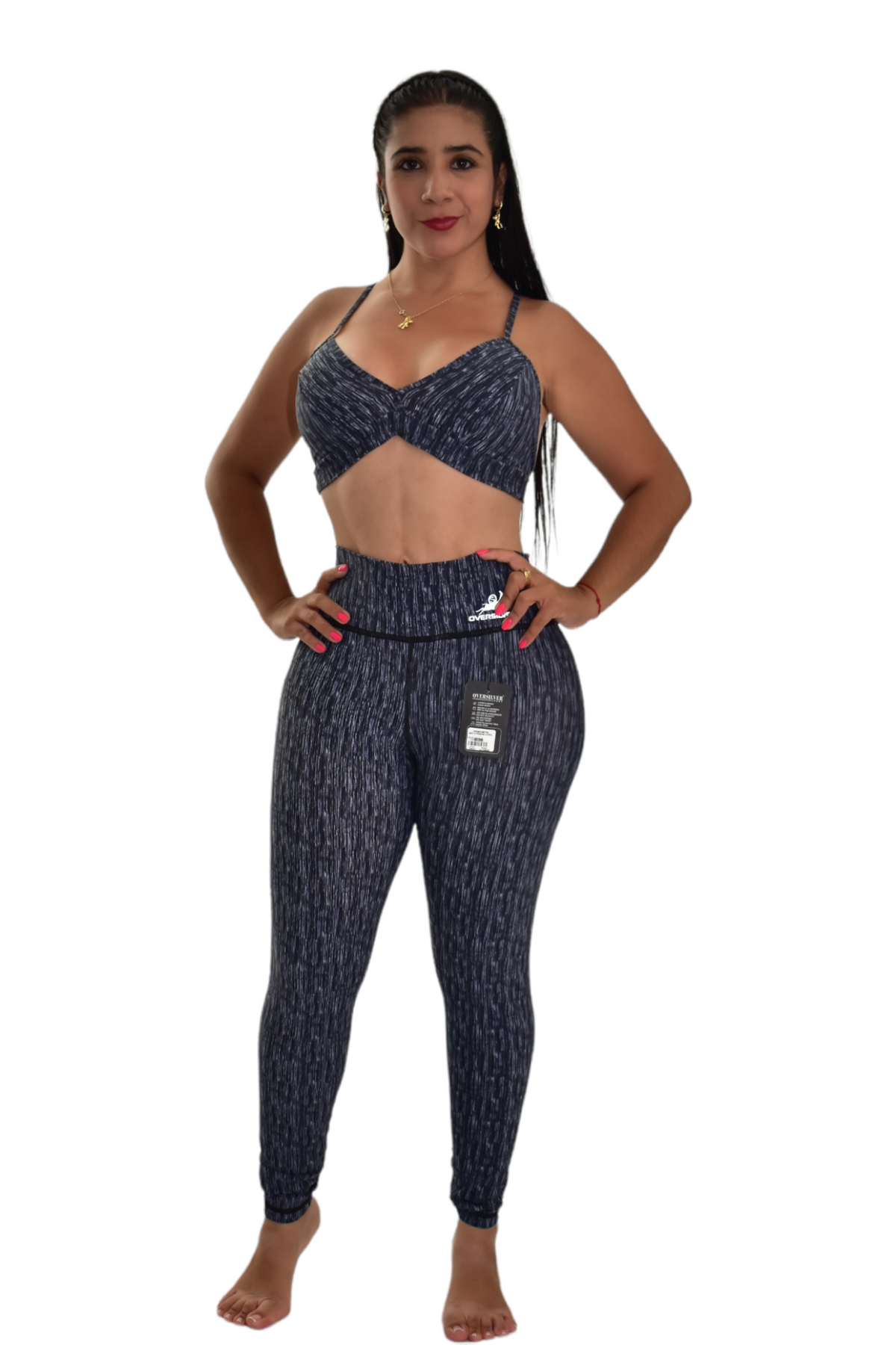 LEGGINS SET 2 PIEZAS PREMIUMTEX GRIS RALLA oversilvercolombia