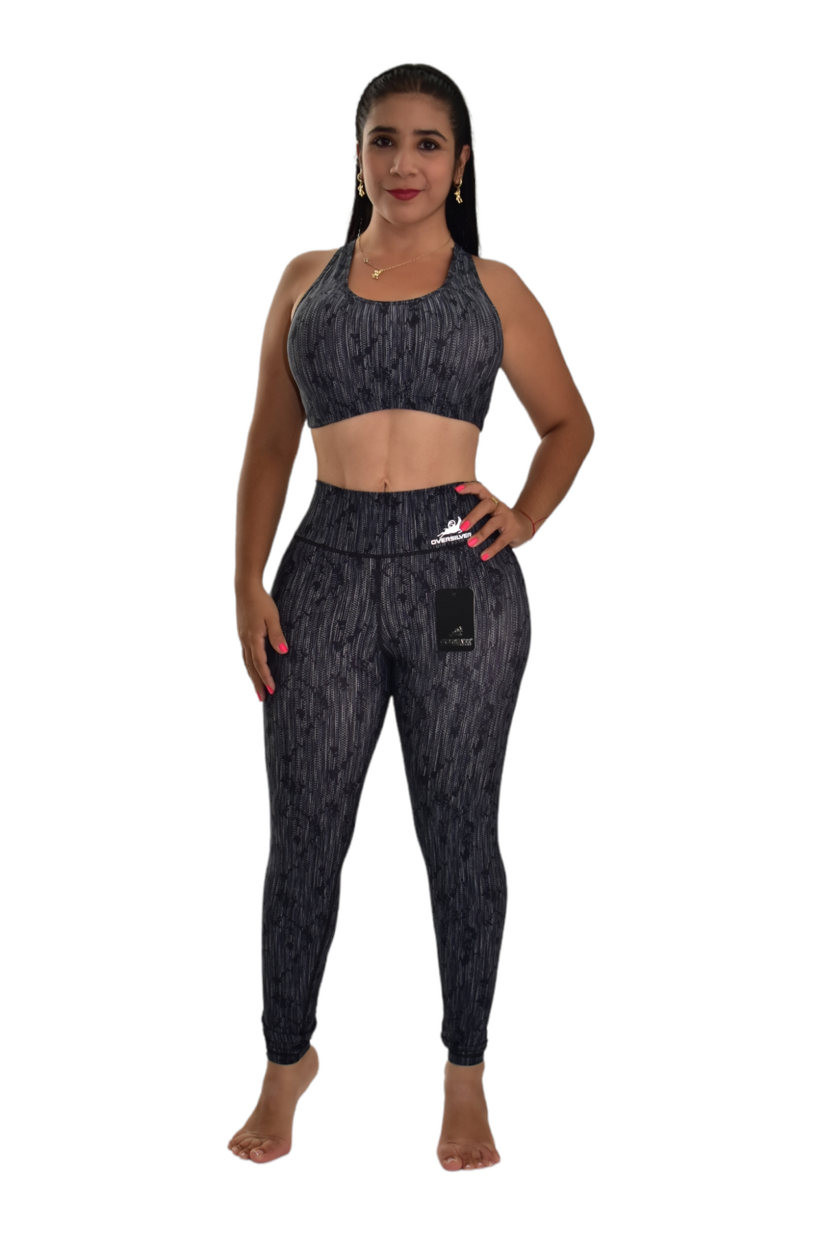 LEGGINS SET 2 PIEZAS PREMIUMTEX GRIS OSCURO oversilvercolombia