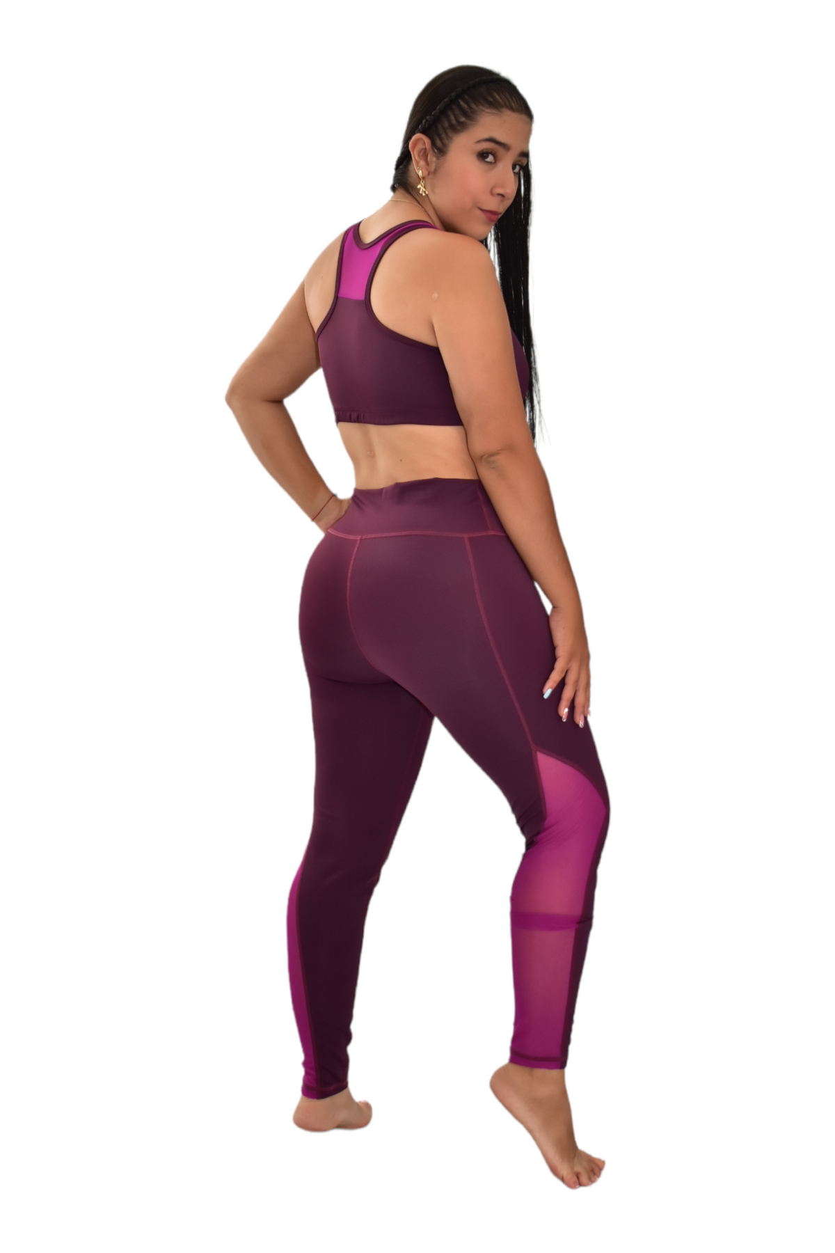LEGGINS COMBINADO SET 2 PIEZAS PREMIUMTEX VINOTINTO oversilvercolombia