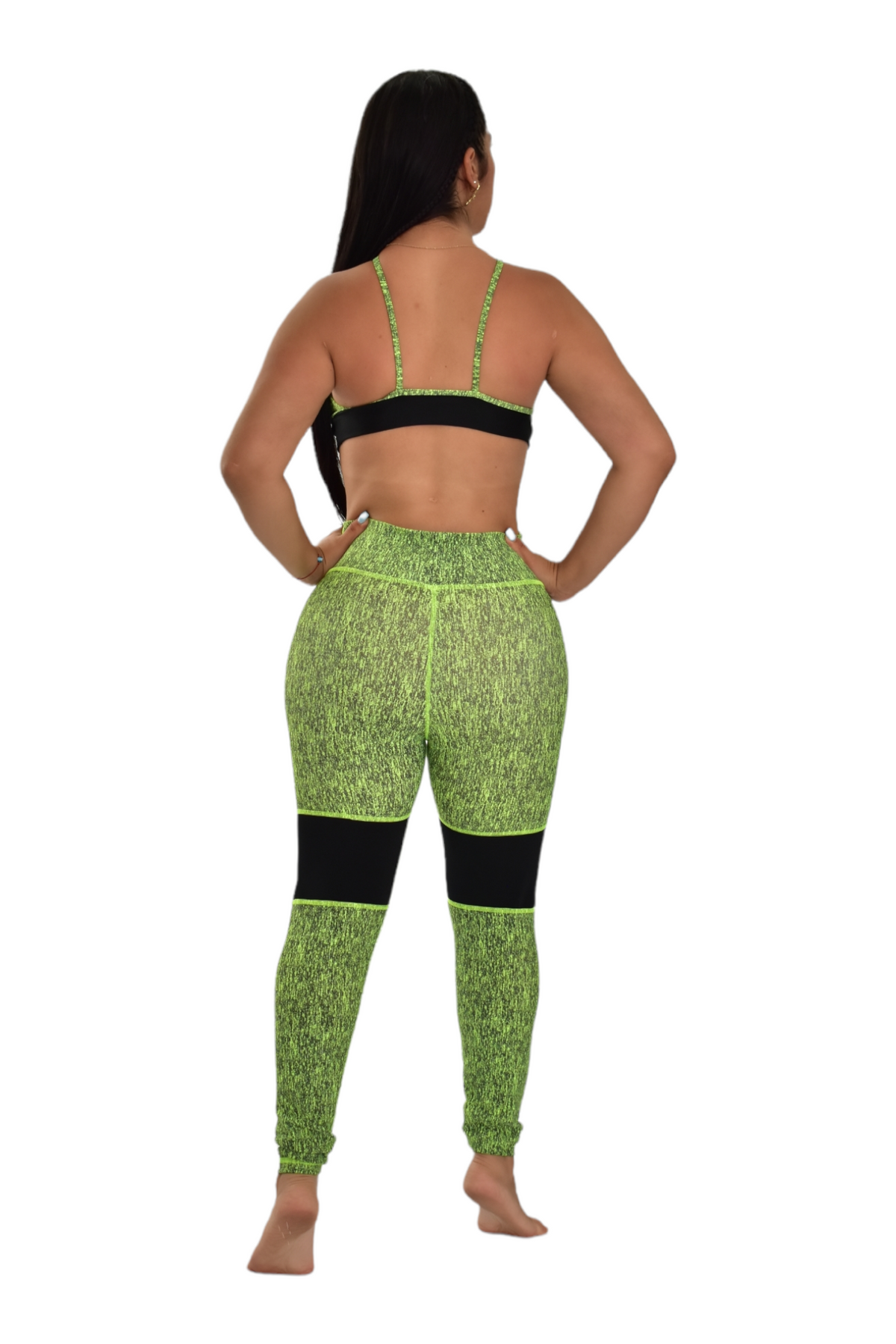 LEGGINS COMBINADO SET 2 PIEZAS PREMIUMTEX VERDE JASPE oversilvercolombia