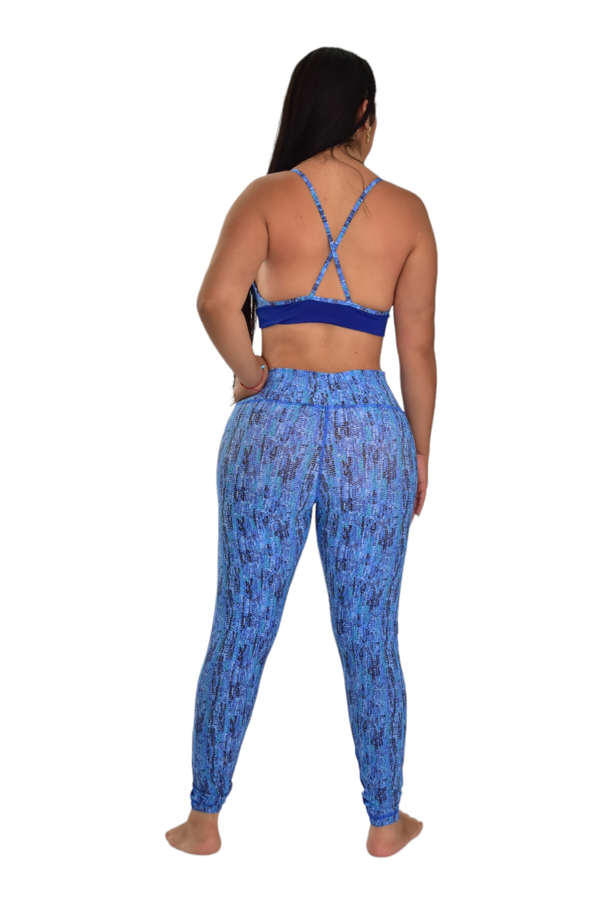 LICRA COMBINADO SET 2 PIEZAS PREMIUMTEX AZUL CUADRO oversilvercolombia