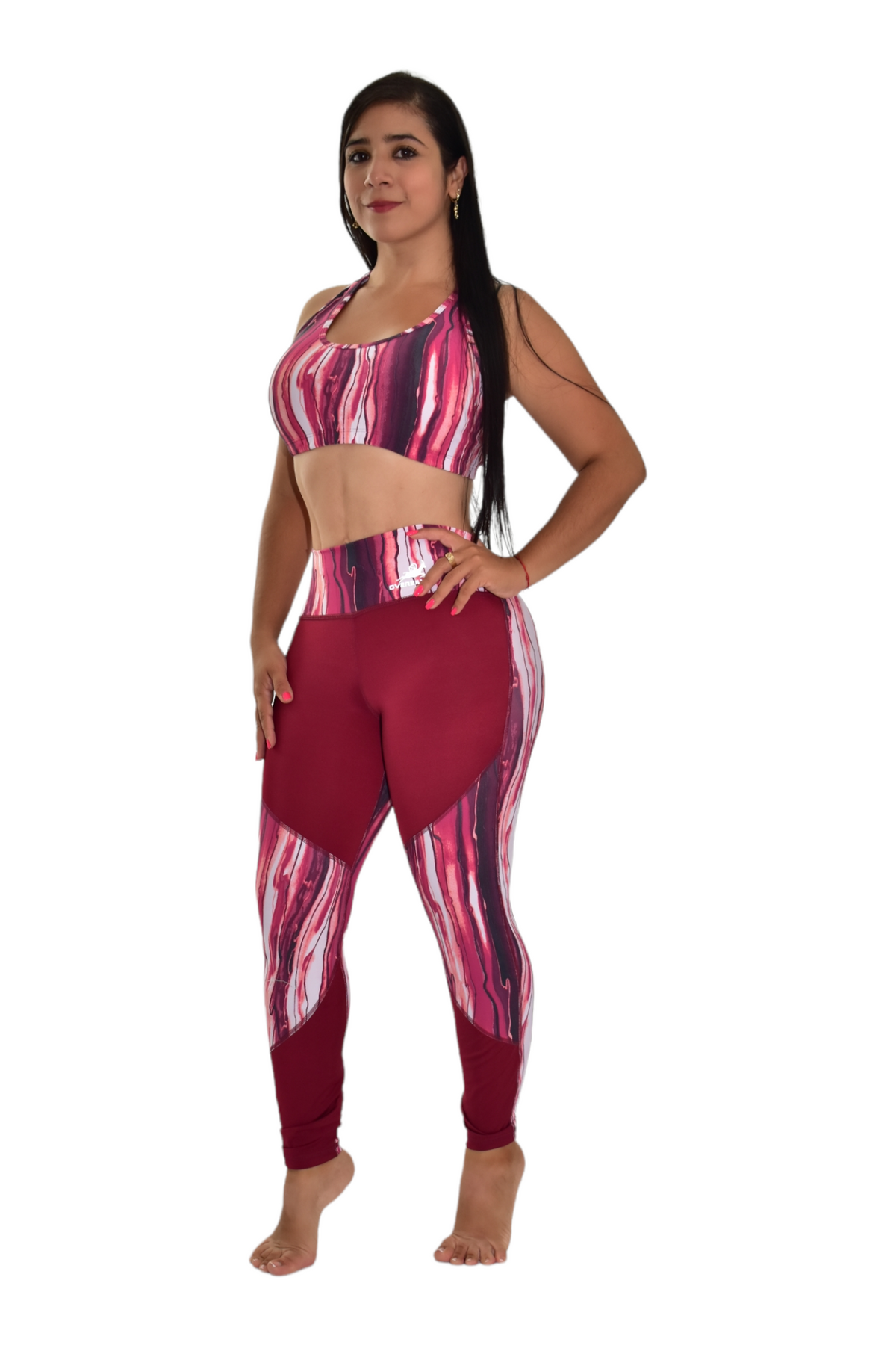 LEGGINS COMBINADA SET 2 PIEZAS PREMIUMTEX VINOTINTO oversilvercolombia