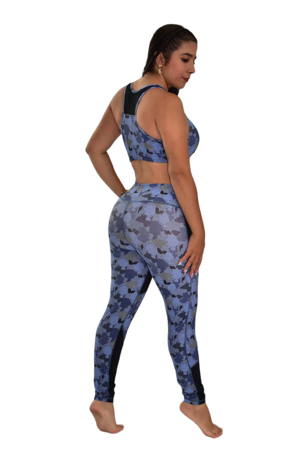 LEGGINS COMBINADO SET 2 PIEZAS PREMIUMTEX MILITAR OSCURO FRENTE oversilvercolombia