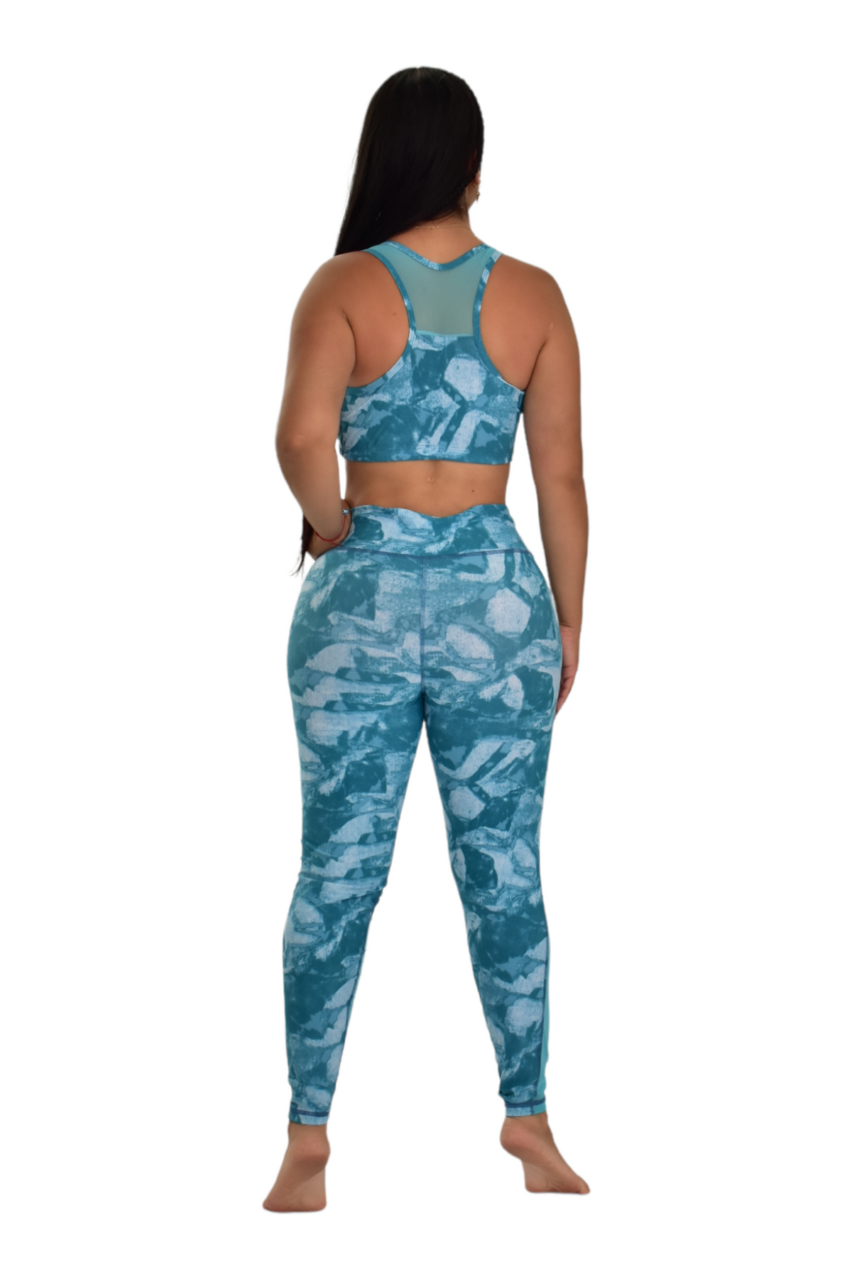 LICRA COMBINADO SET 2 PIEZAS PREMIUMTEX AZUL MANCHAS oversilvercolombia
