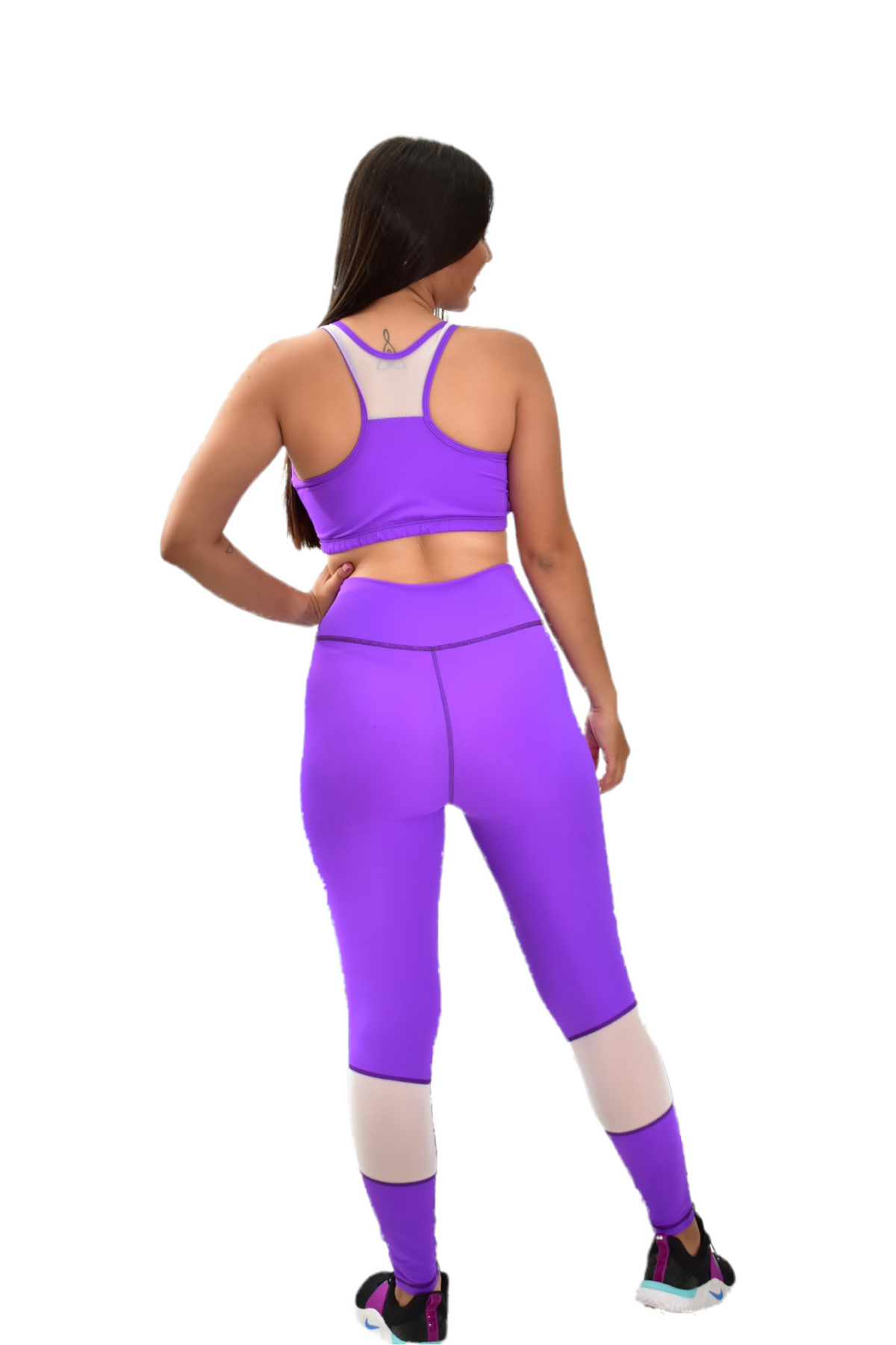 LEGGINS COMBINADOSET 2 PIEZAS PREMIUMTEX MORADO BLANCO oversilvercolombia