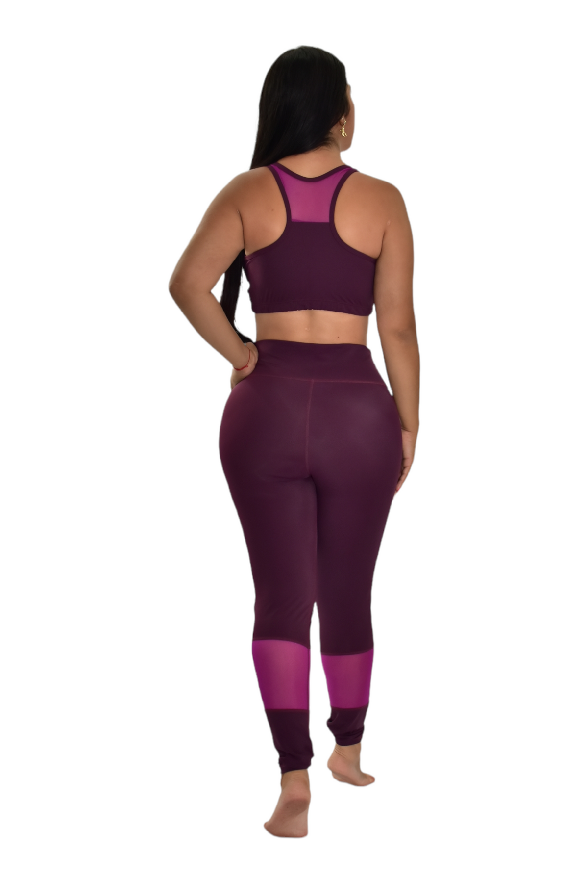 LEGGINS COMBINADA SET 2 PIEZAS PREMIUMTEX VINOTINTO oversilvercolombia